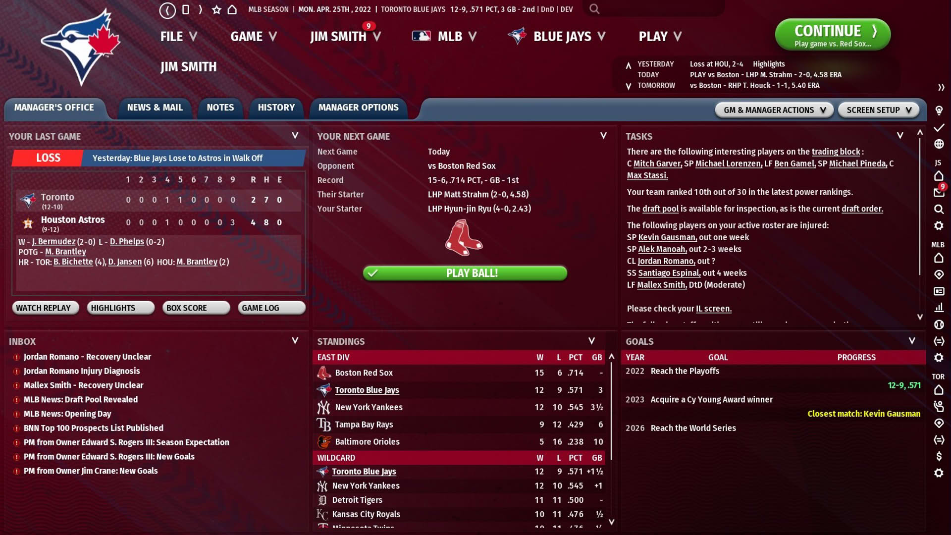 Screenshot for Out of the Park Baseball 23