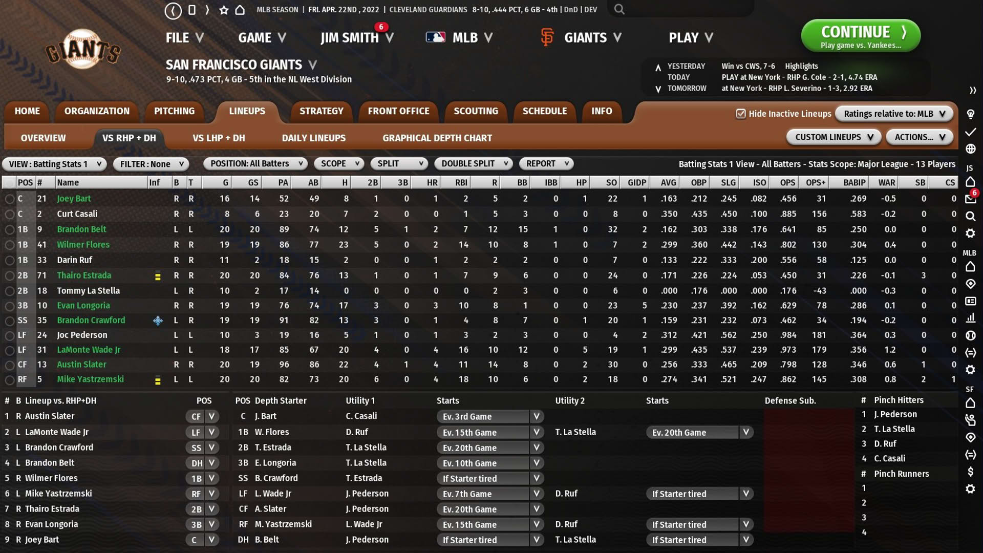 Screenshot for Out of the Park Baseball 23