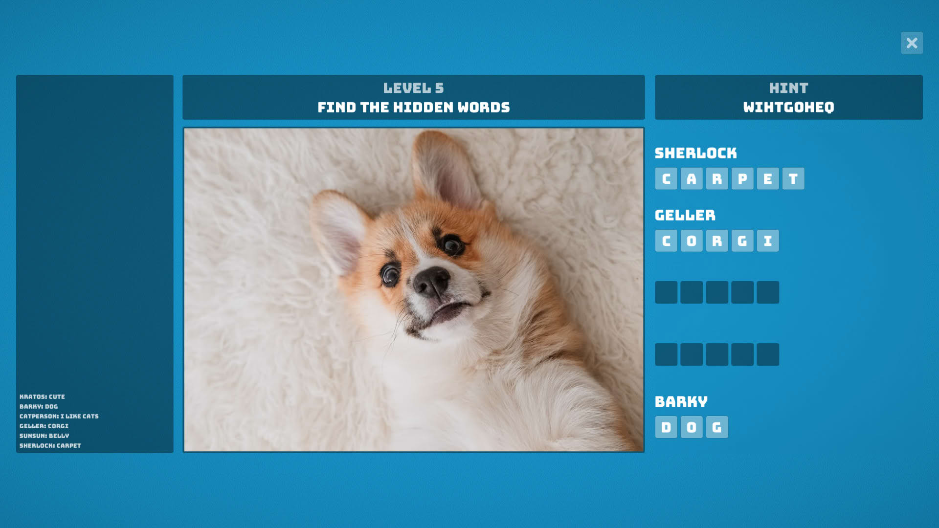 Screenshot for Hidden Words
