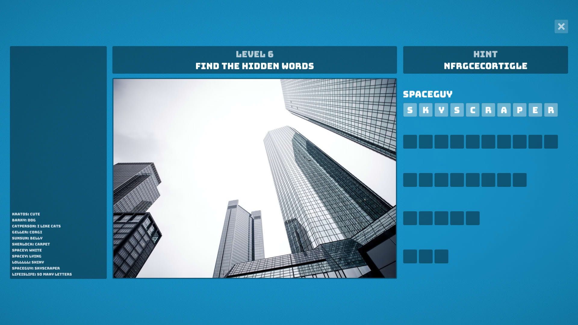 Screenshot for Hidden Words