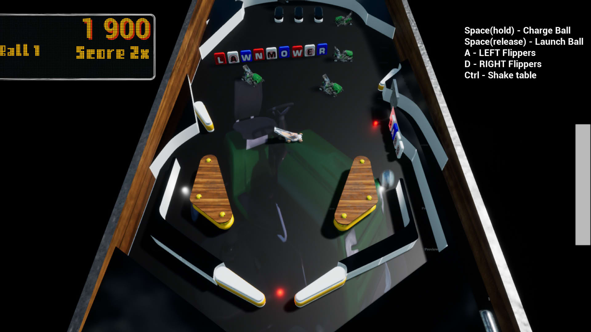 Screenshot for Lawnmower Game: Pinball