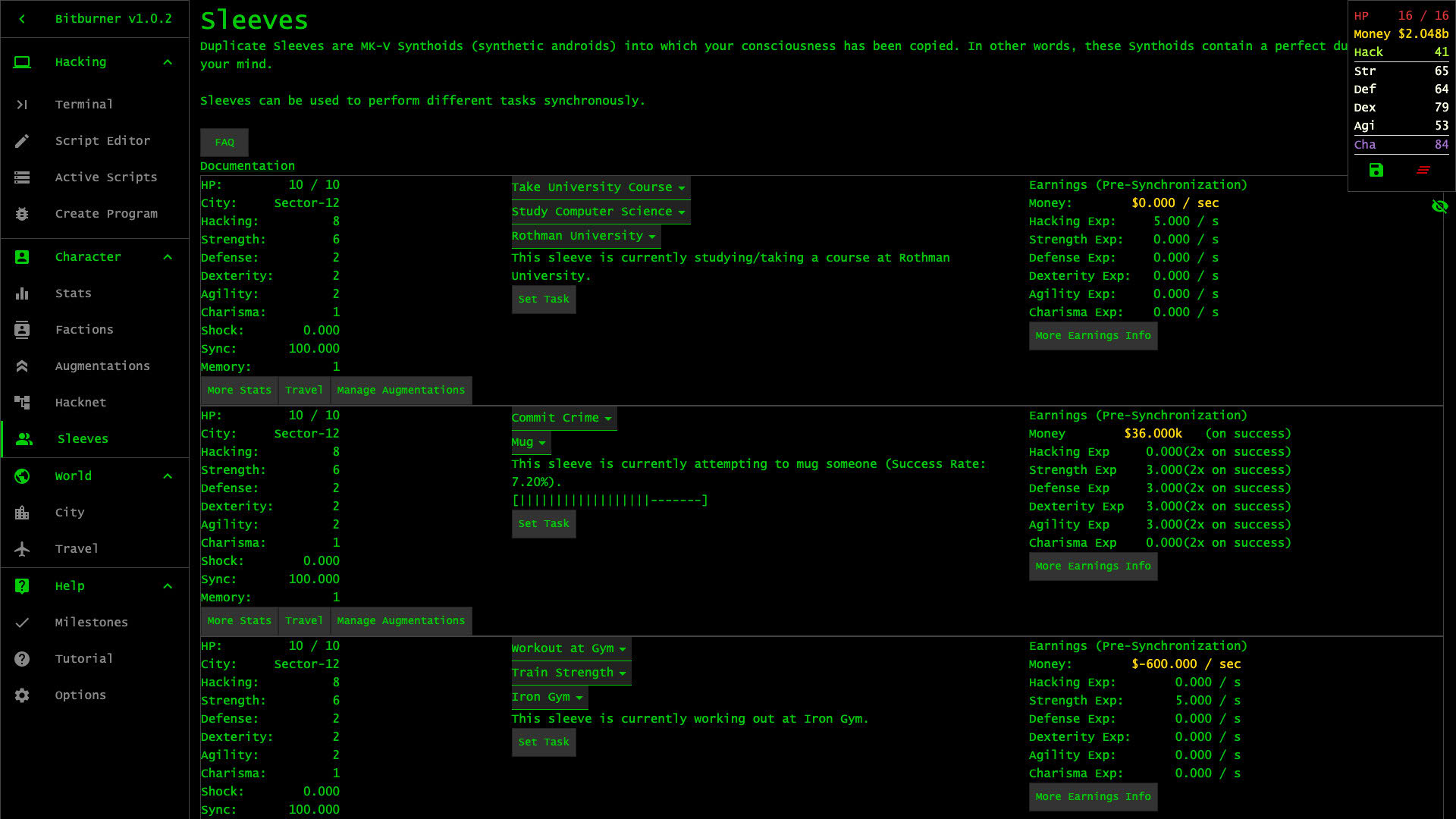 Screenshot for Bitburner
