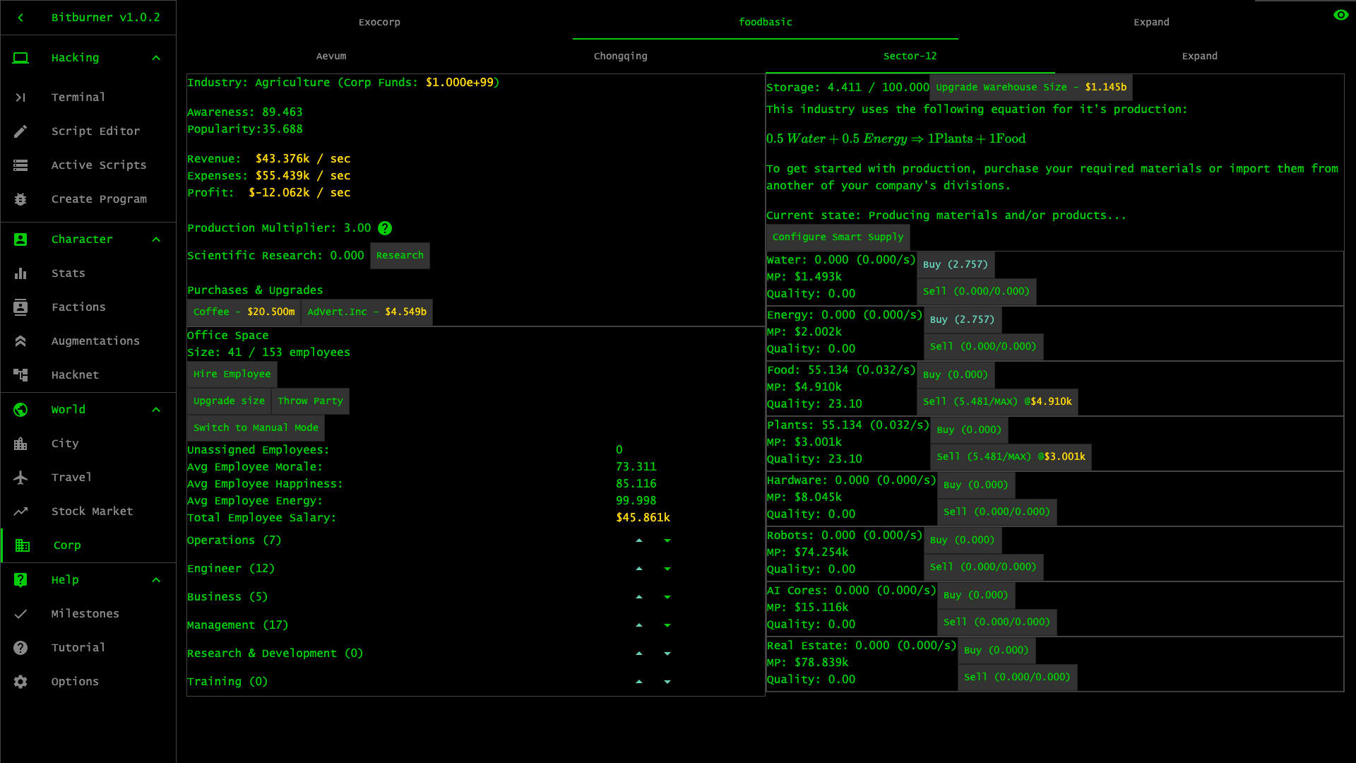 Screenshot for Bitburner