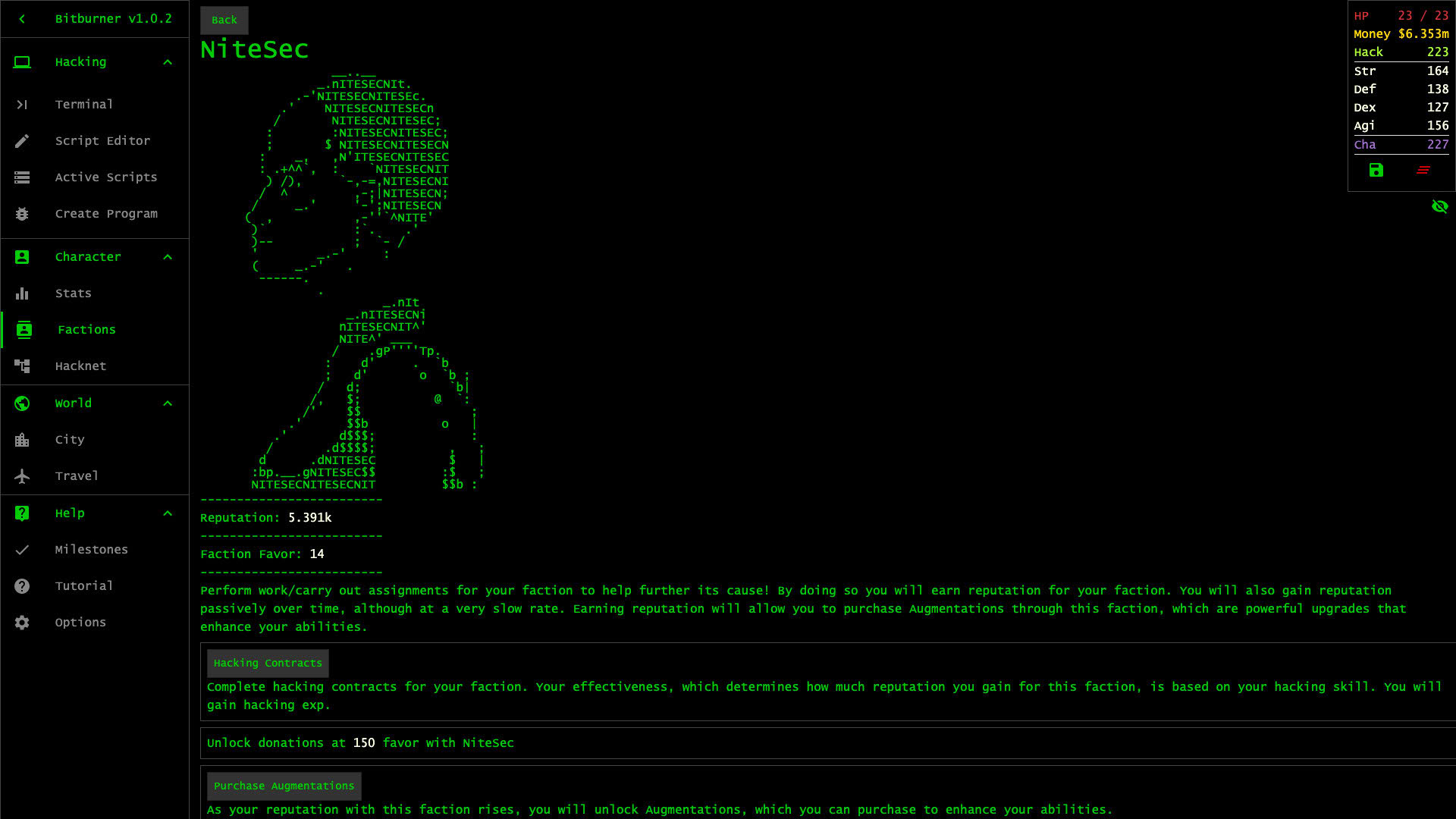 Screenshot for Bitburner