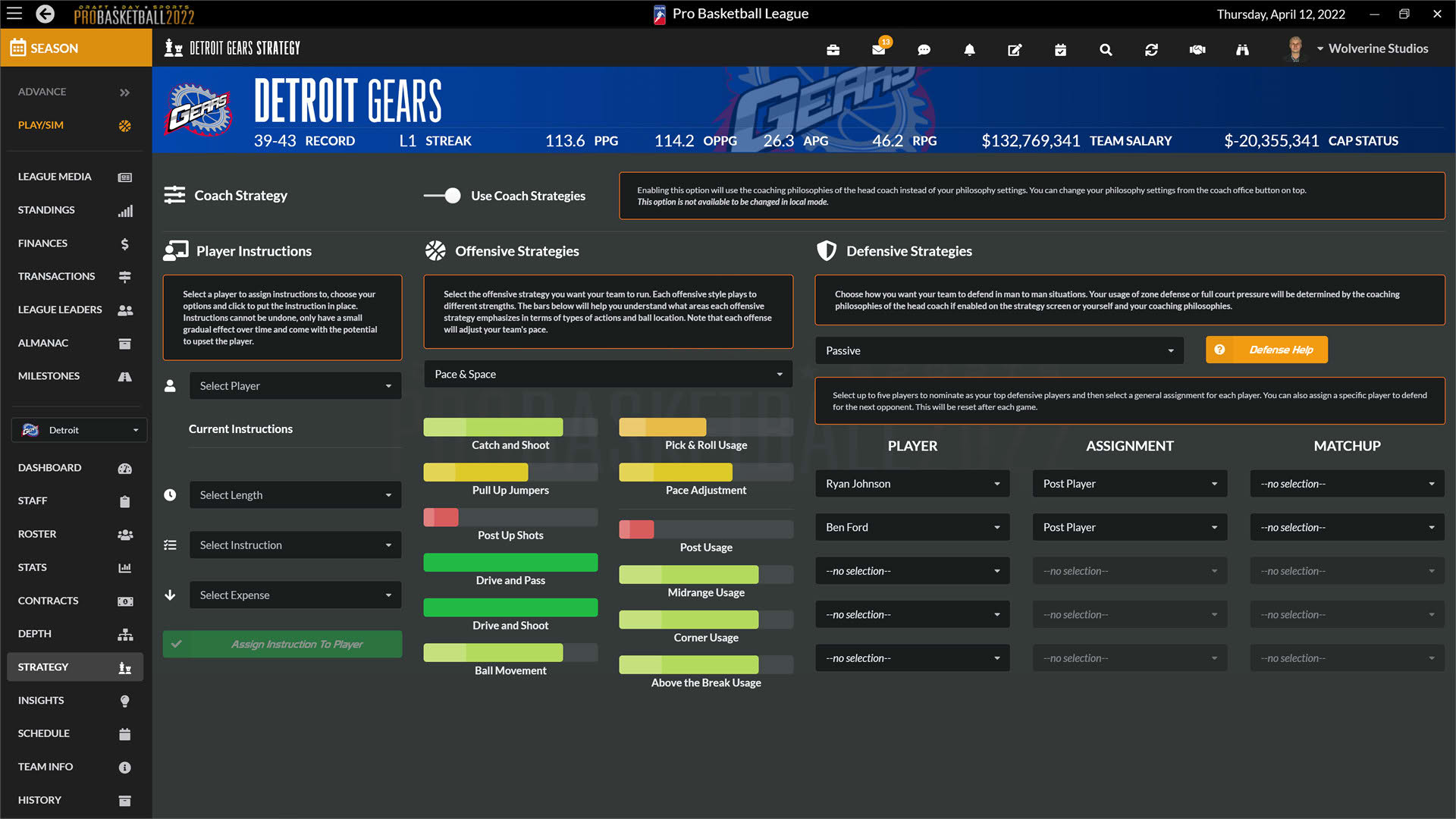 Screenshot for Draft Day Sports: Pro Basketball 2022