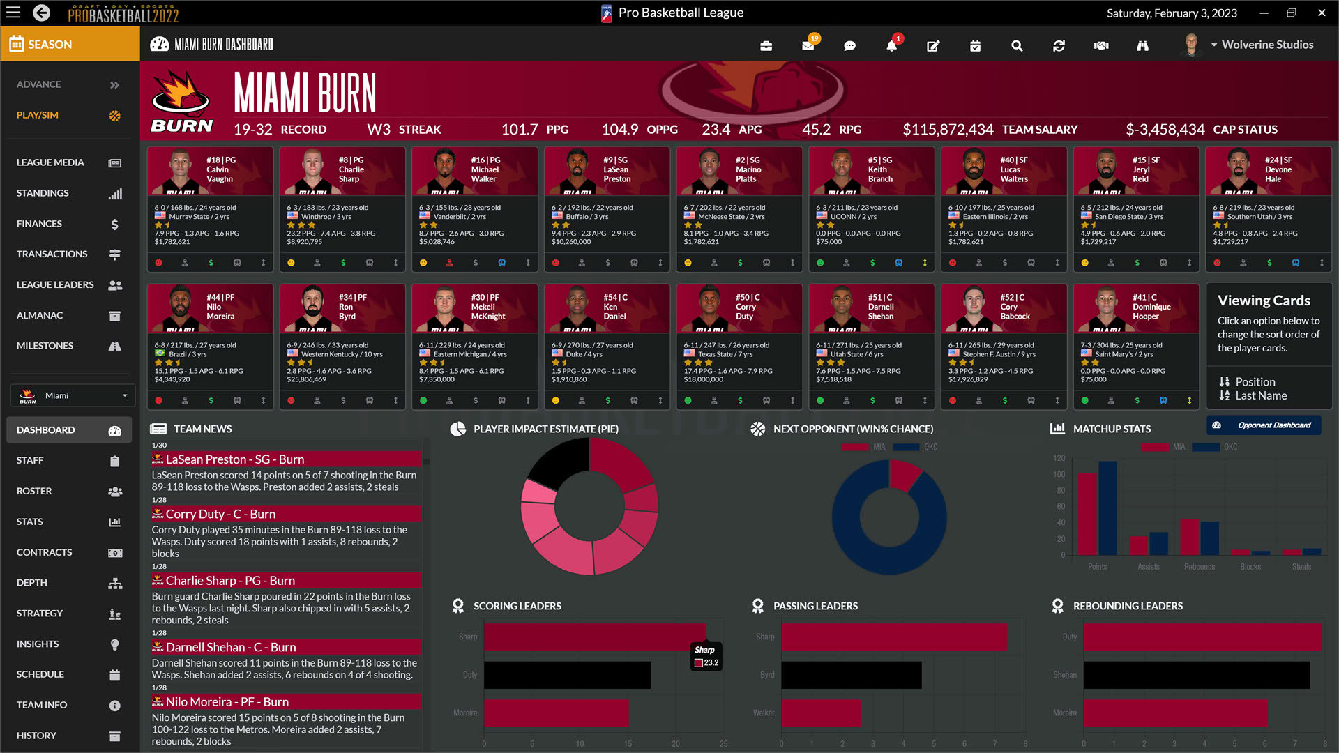 Screenshot for Draft Day Sports: Pro Basketball 2022