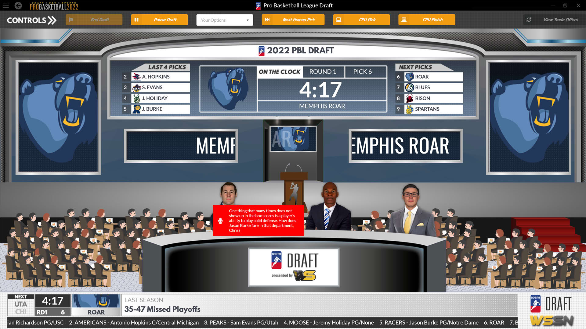 Screenshot for Draft Day Sports: Pro Basketball 2022