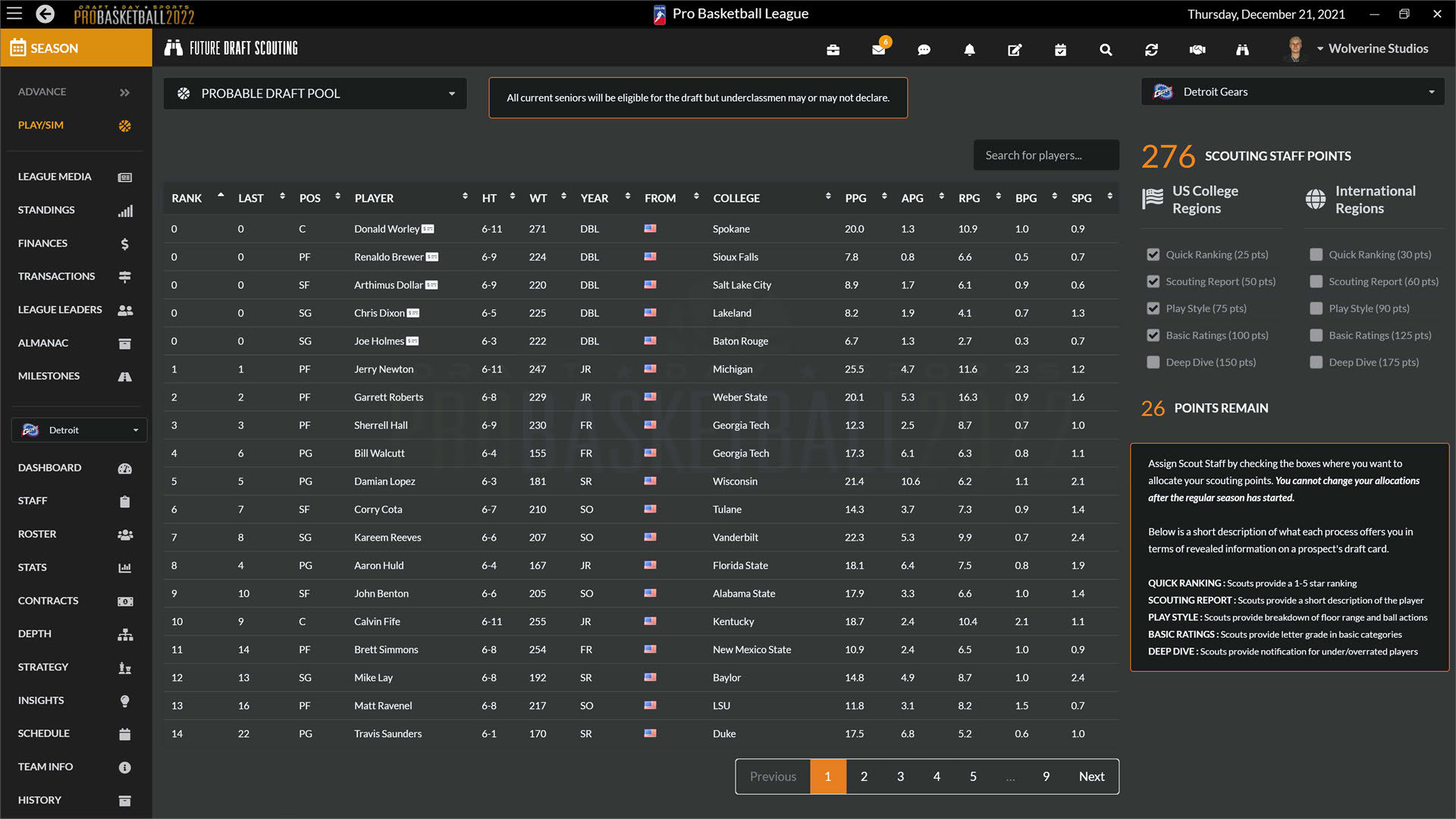 Screenshot for Draft Day Sports: Pro Basketball 2022