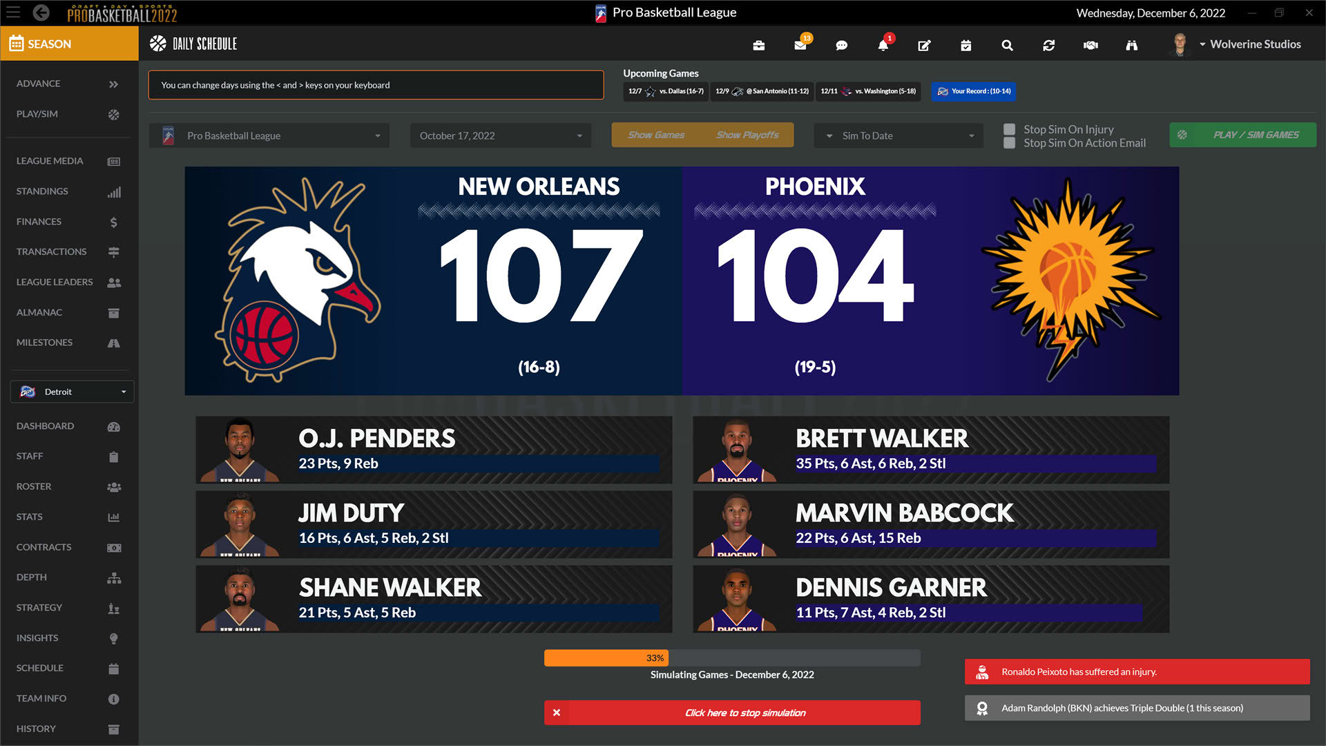 Screenshot for Draft Day Sports: Pro Basketball 2022