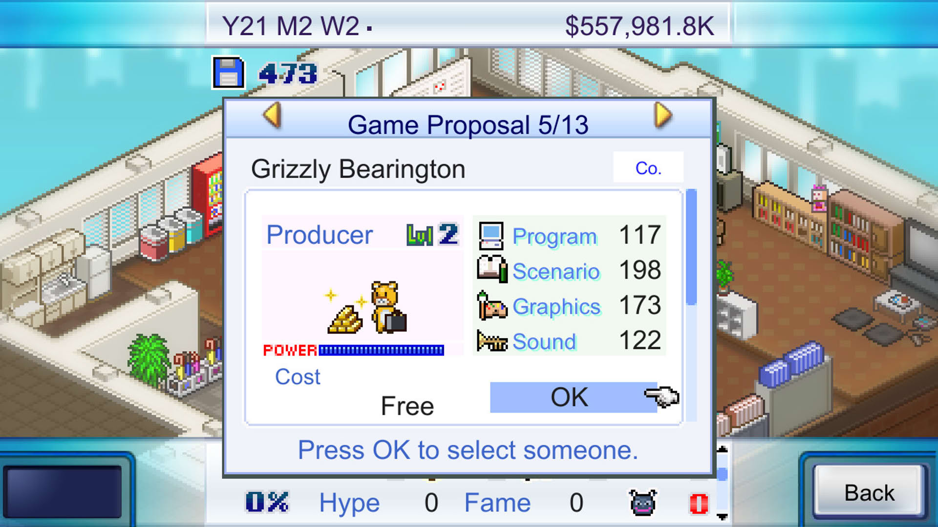 Screenshot for Game Dev Story
