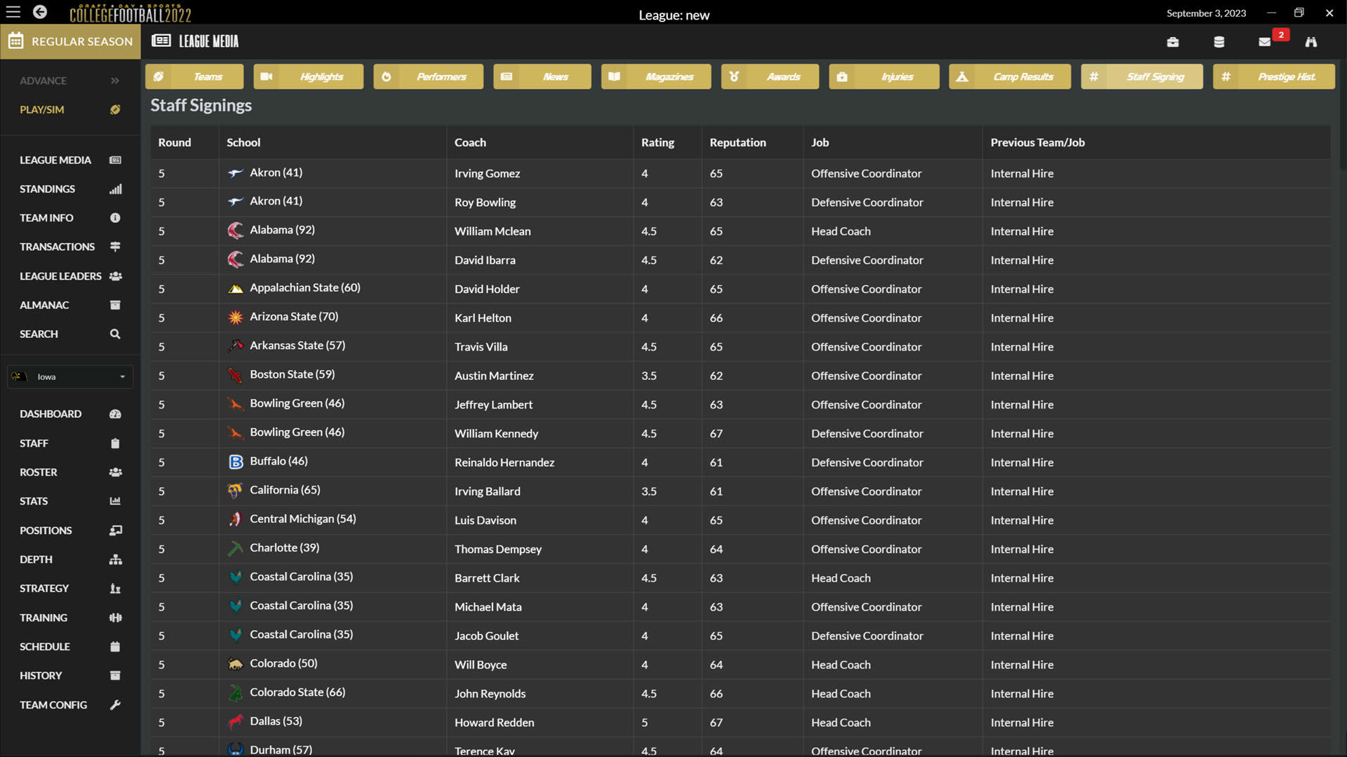 Screenshot for Draft Day Sports: College Football 2022