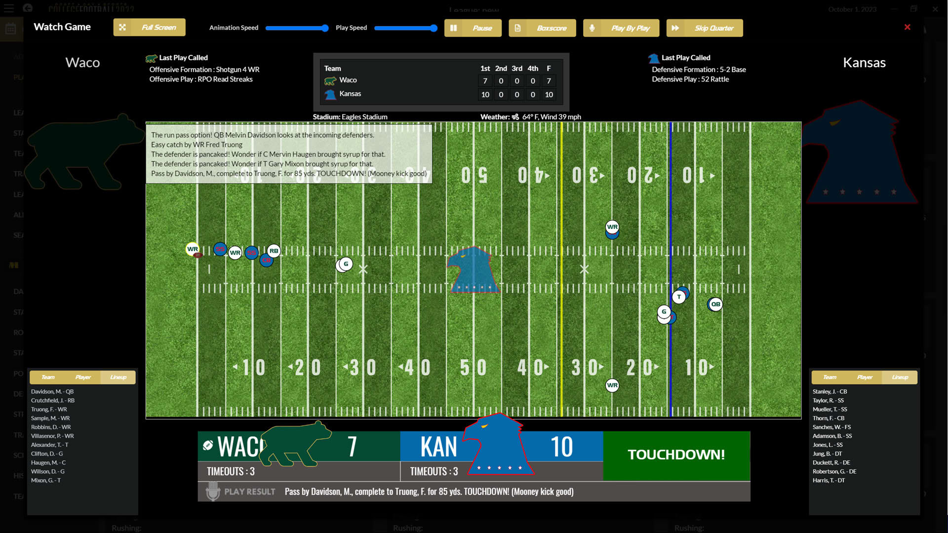 Screenshot for Draft Day Sports: College Football 2022
