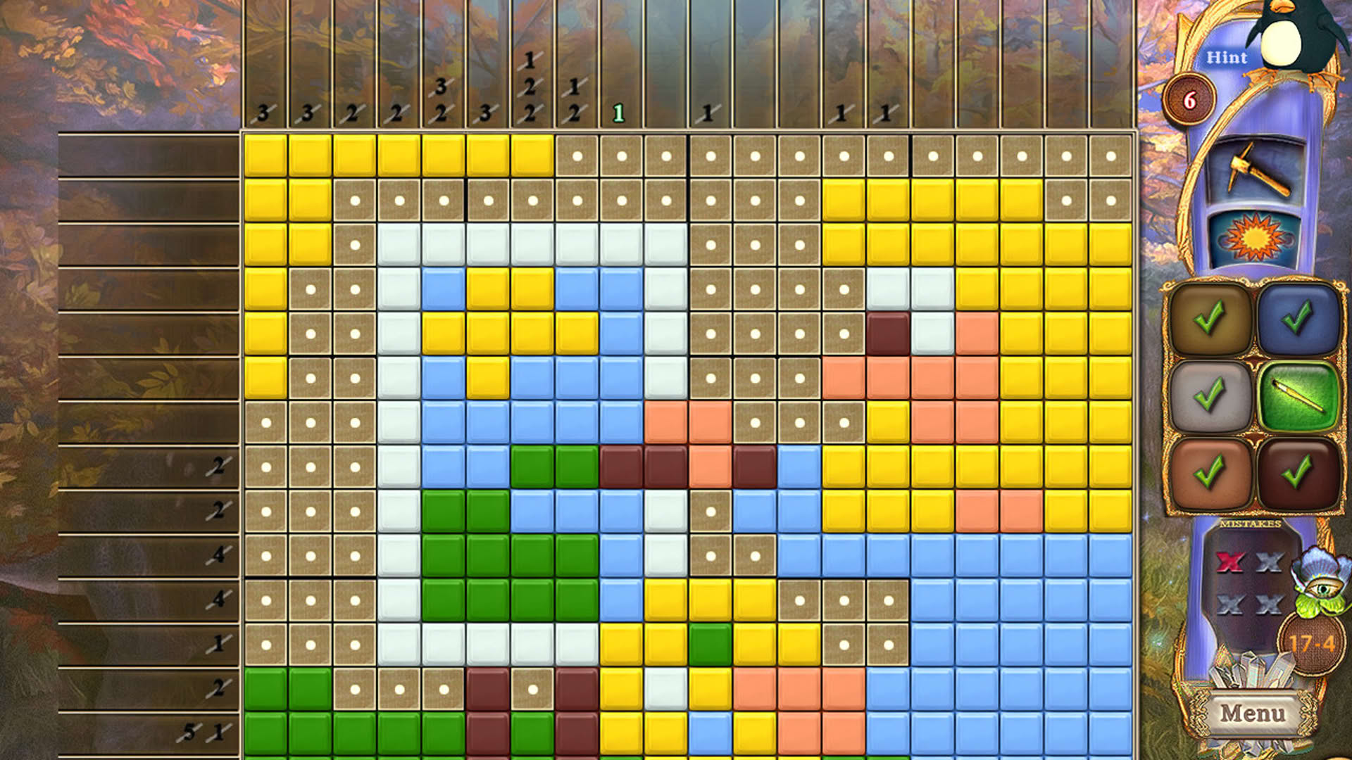 Screenshot for Fantasy Mosaics 35: Day at the Museum