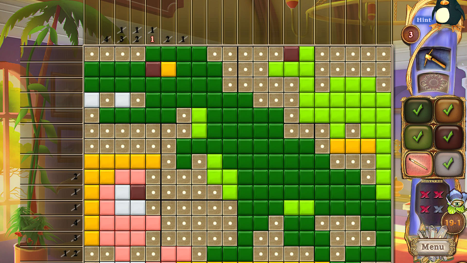 Screenshot for Fantasy Mosaics 35: Day at the Museum