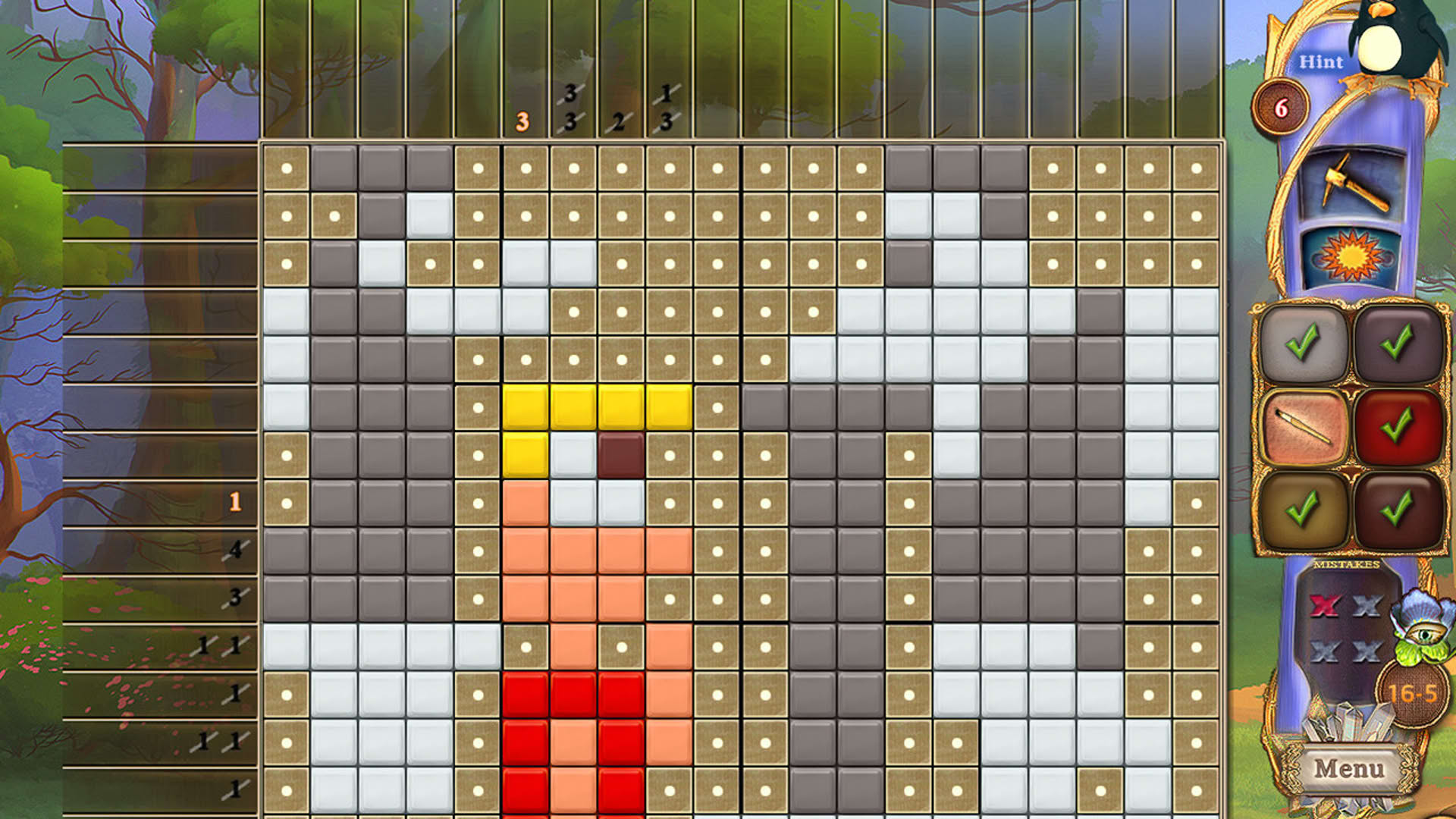 Screenshot for Fantasy Mosaics 35: Day at the Museum