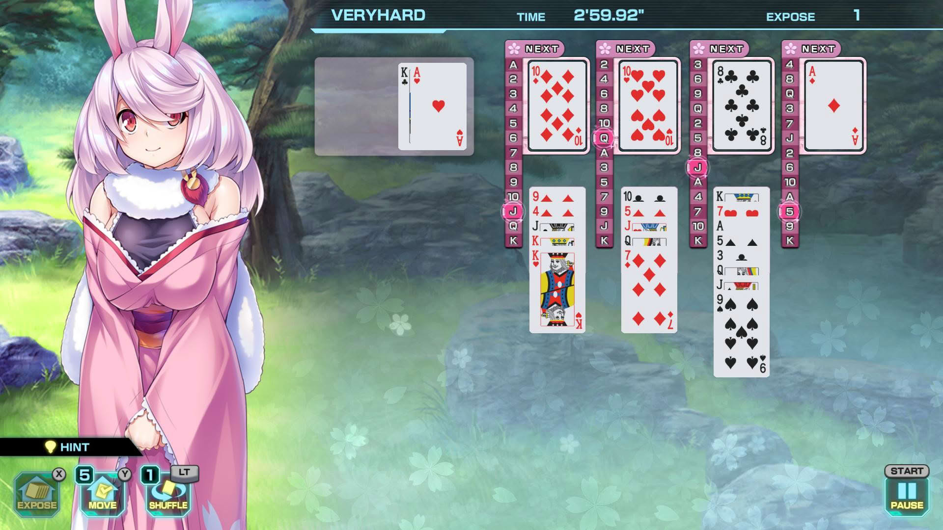 Screenshot for Pretty Girls Four Kings Solitaire