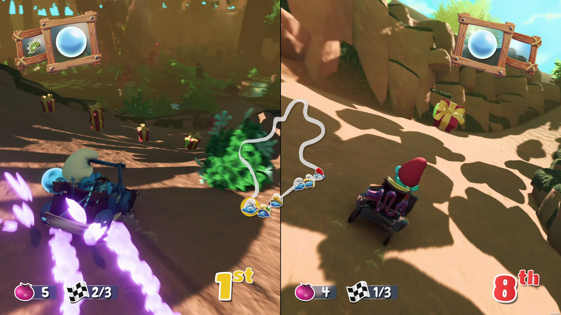 Screenshot for Smurfs Kart