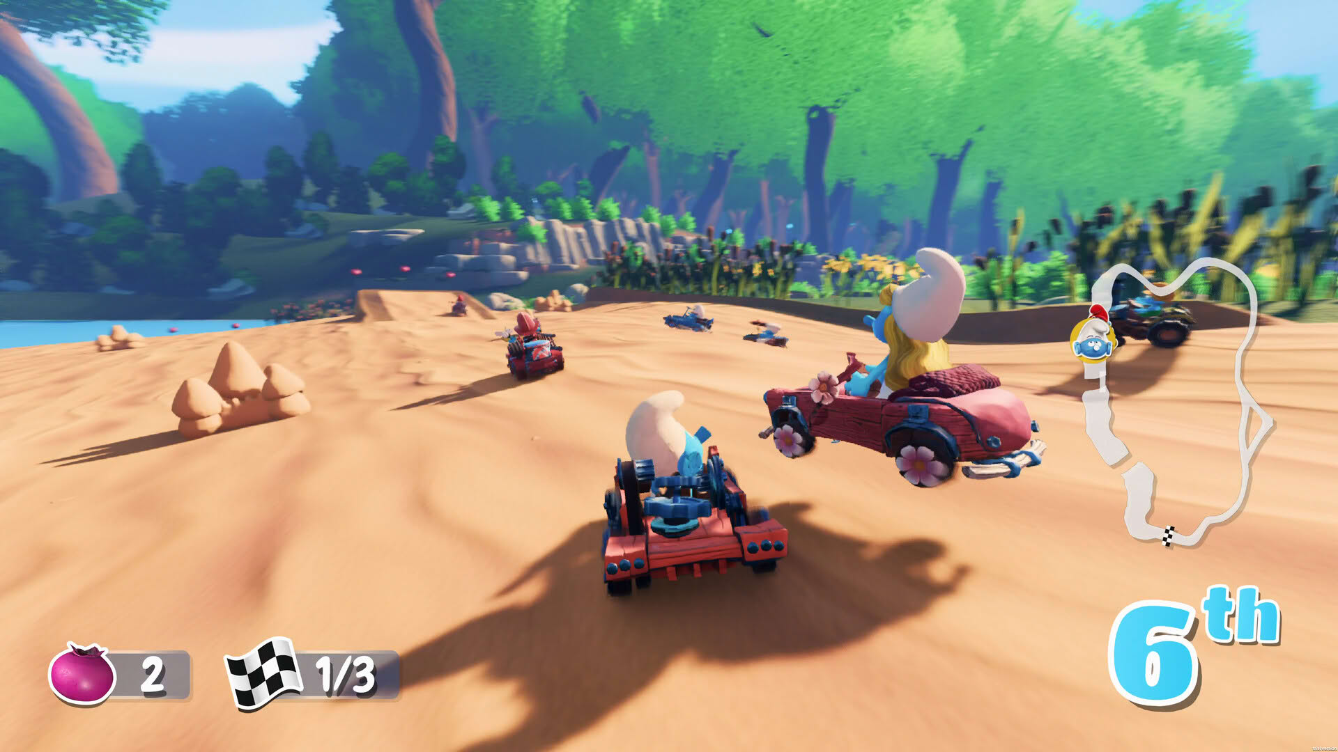 Screenshot for Smurfs Kart