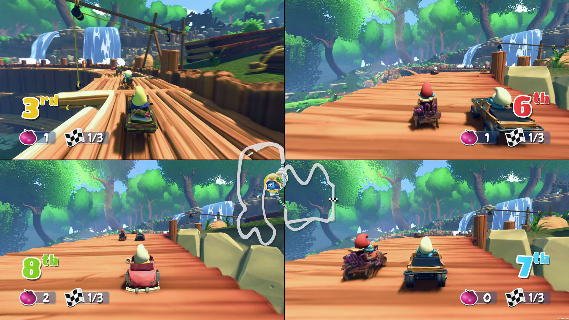 Screenshot for Smurfs Kart