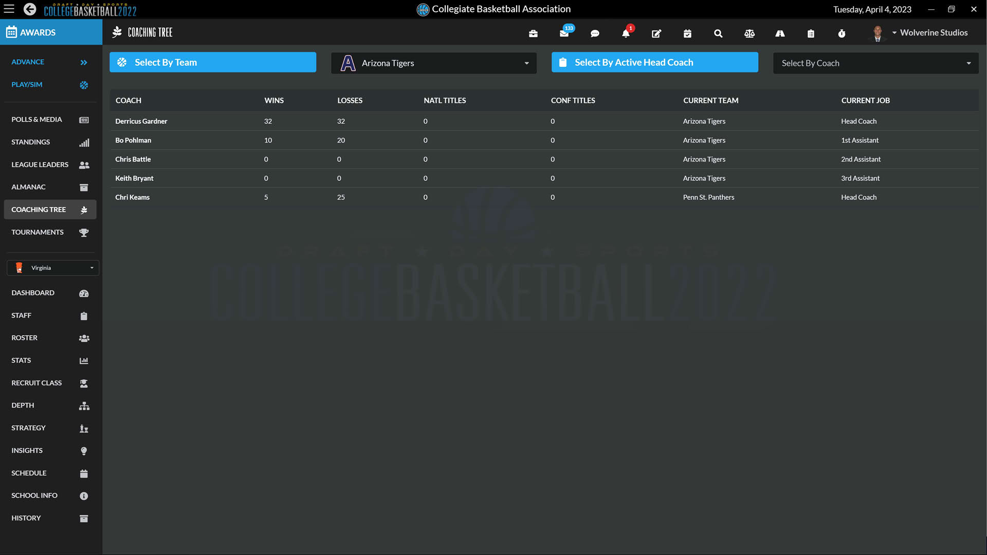 Screenshot for Draft Day Sports: College Basketball 2022