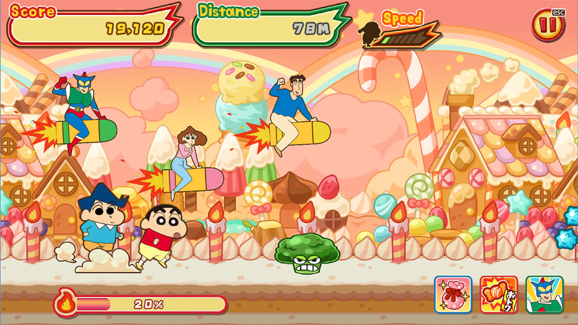 Screenshot for Crayon Shin Chan: The Storm Called! Flaming Kasukabe Runner!!