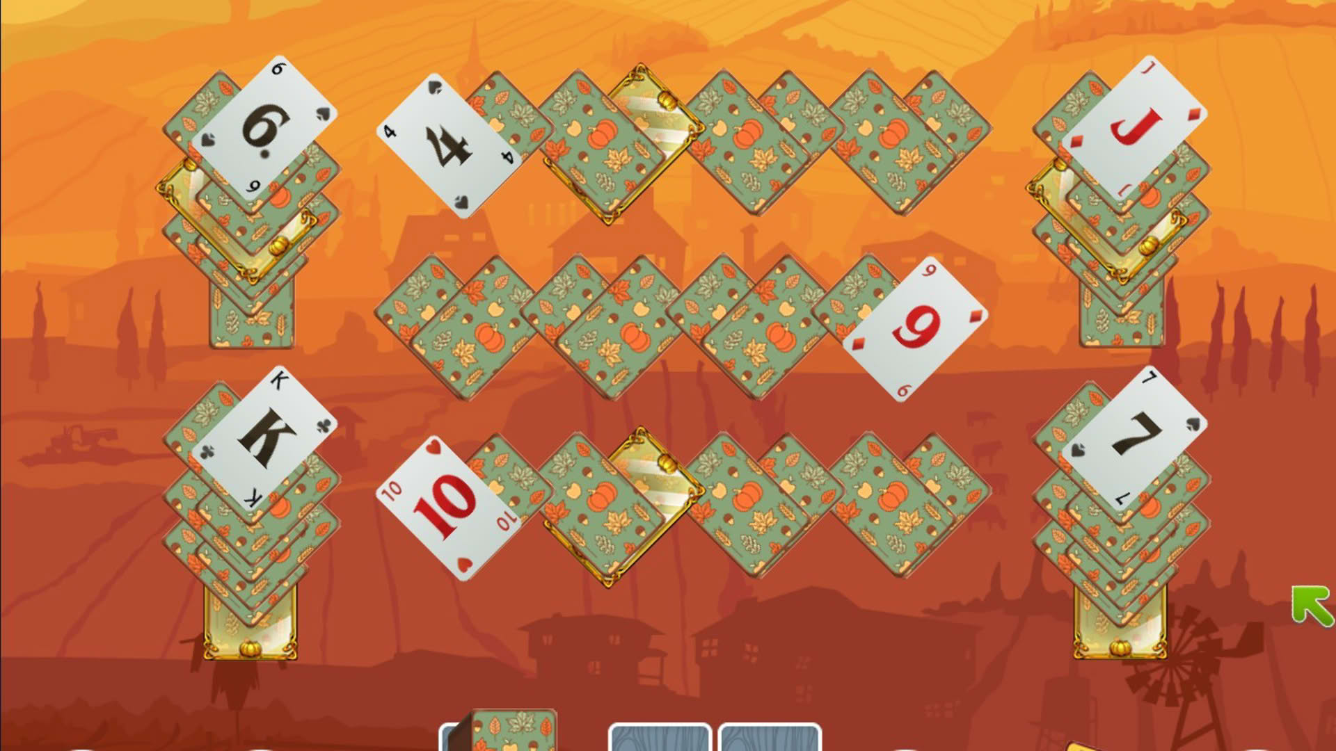 Screenshot for Solitaire Match 2 Cards. Thanksgiving Day