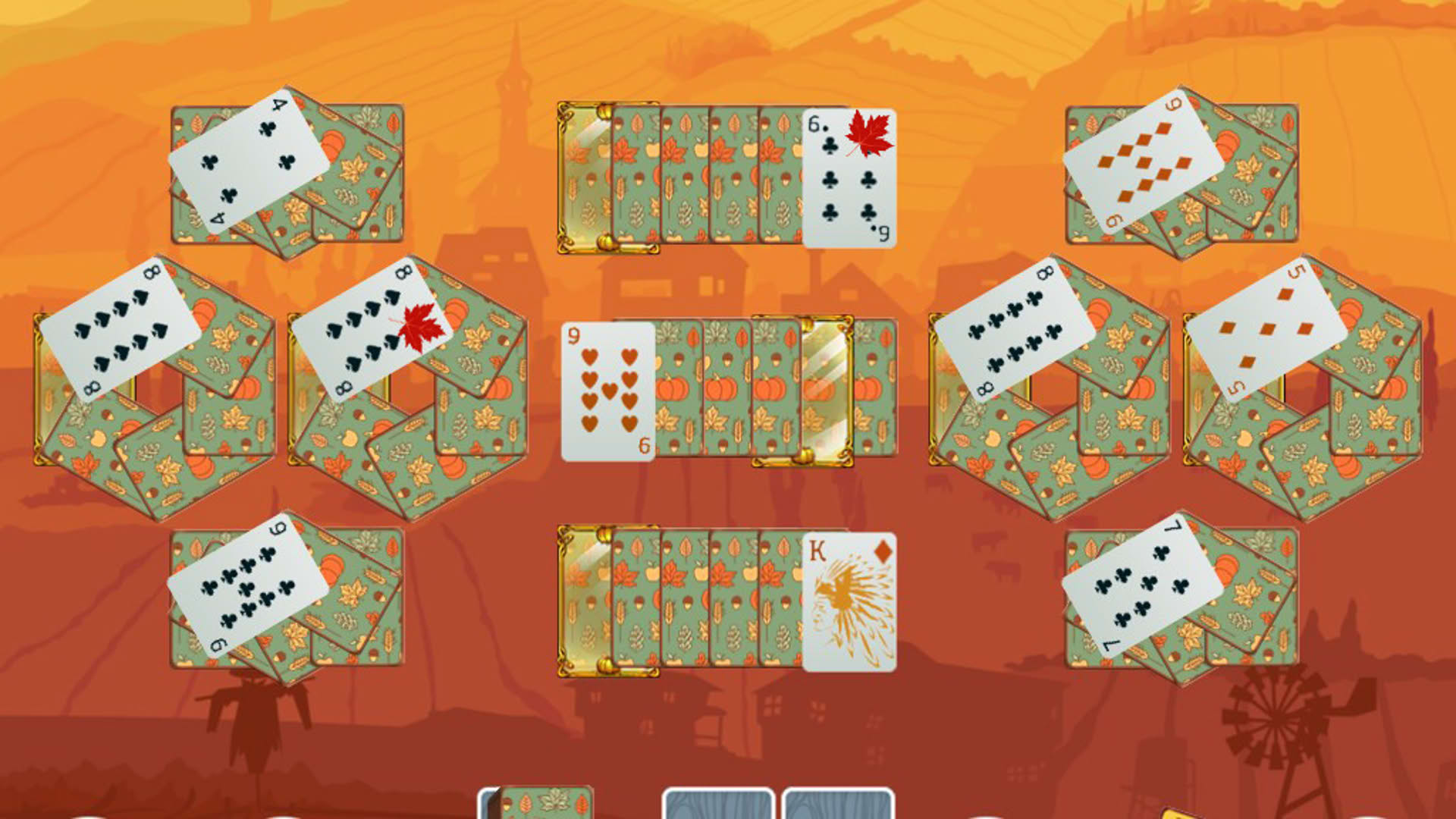 Screenshot for Solitaire Match 2 Cards. Thanksgiving Day