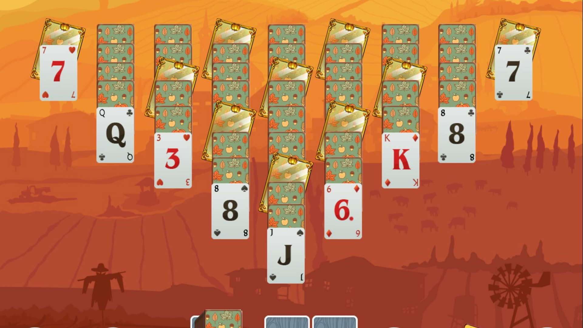 Screenshot for Solitaire Match 2 Cards. Thanksgiving Day