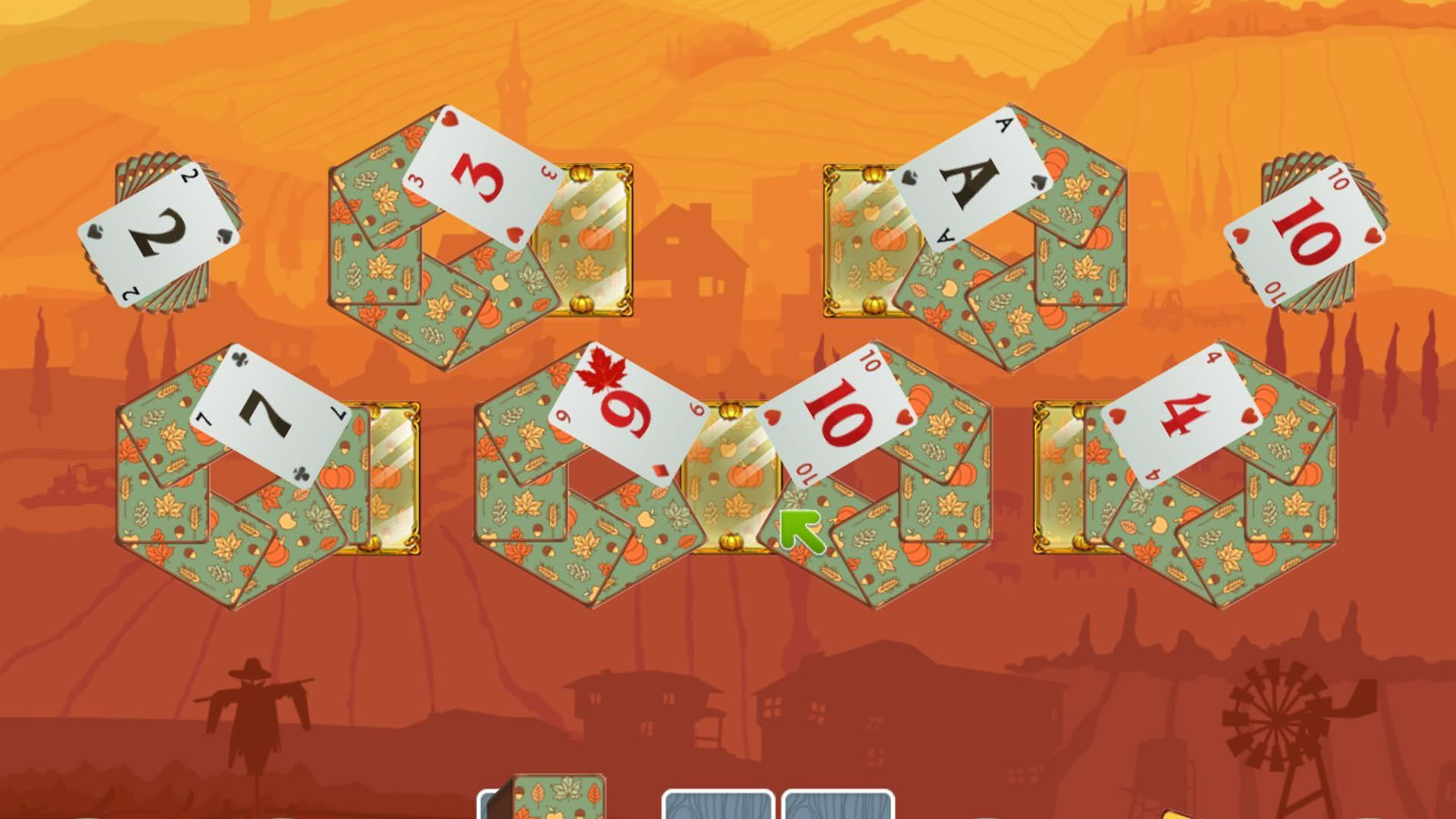 Screenshot for Solitaire Match 2 Cards. Thanksgiving Day