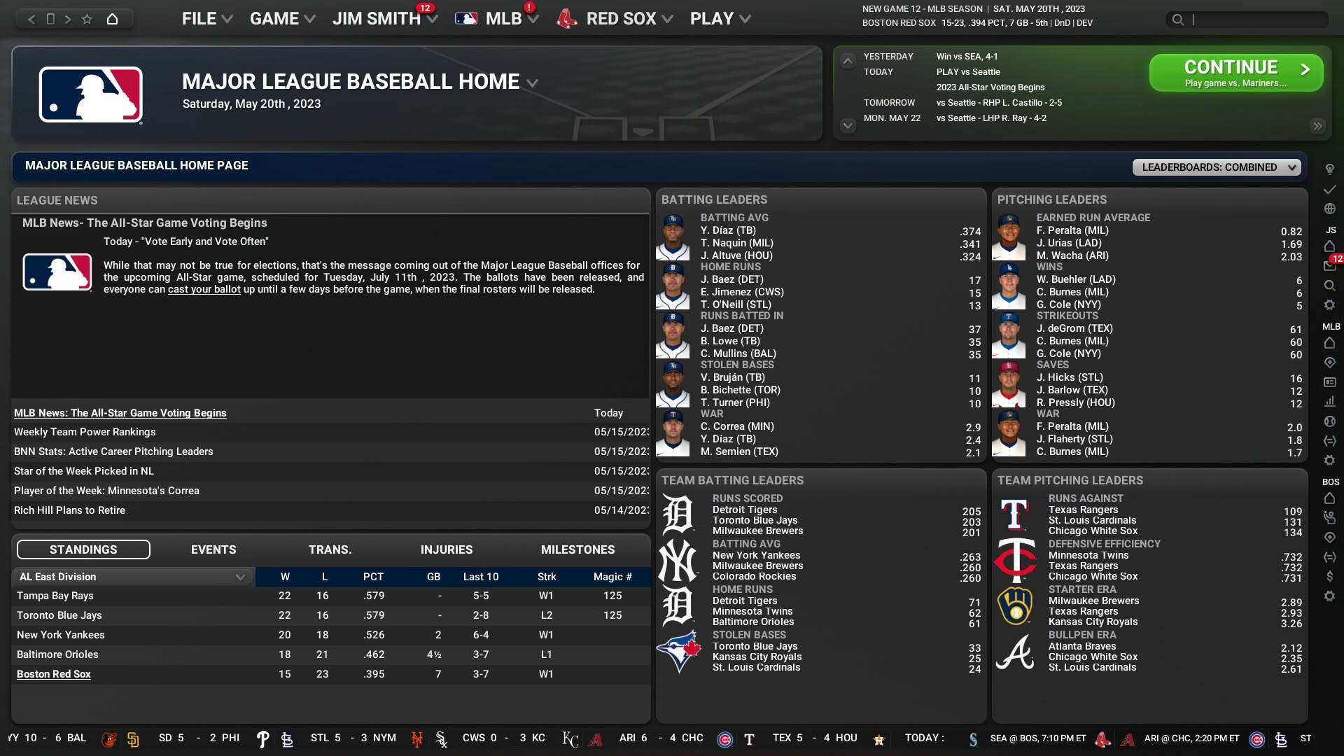 Screenshot for Out of the Park Baseball 24