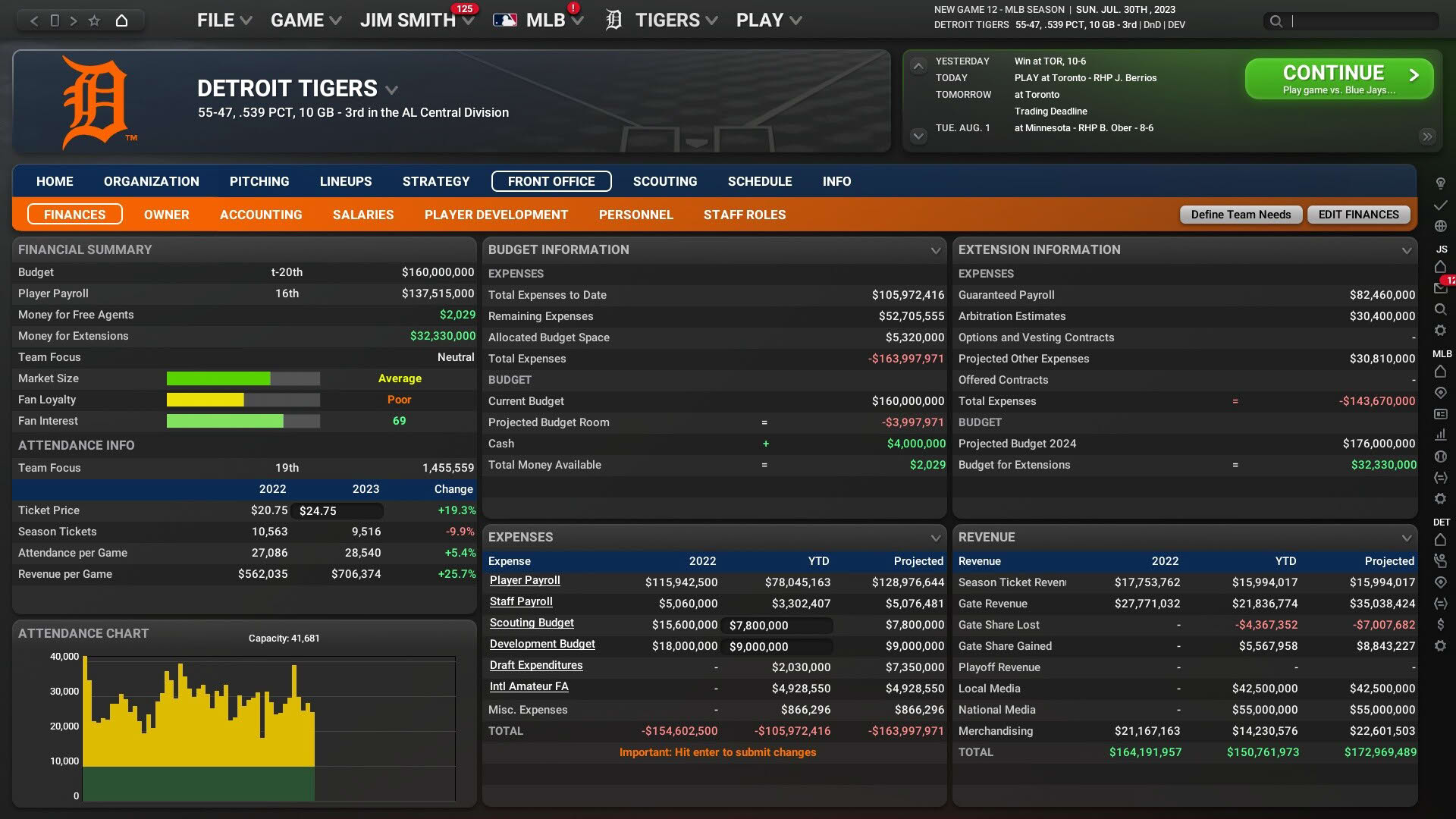 Screenshot for Out of the Park Baseball 24