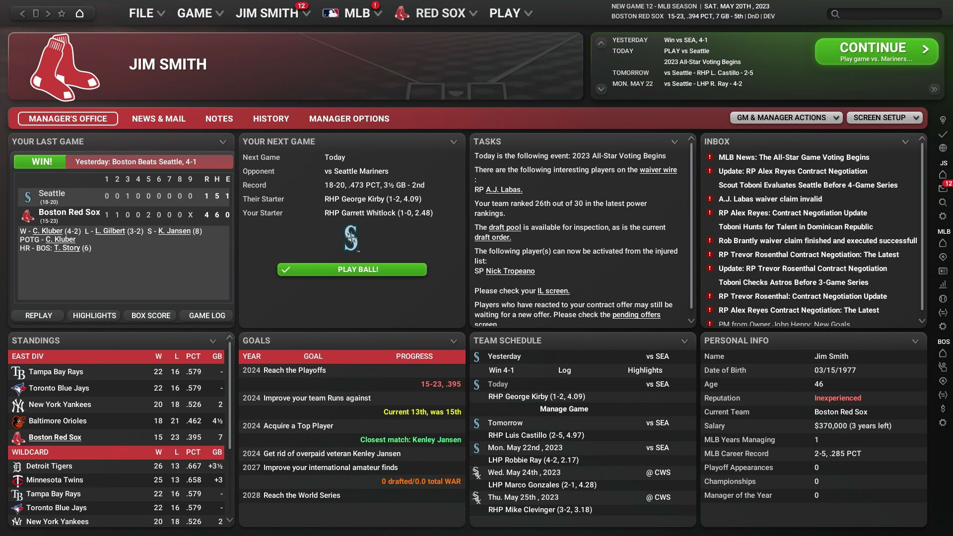 Screenshot for Out of the Park Baseball 24