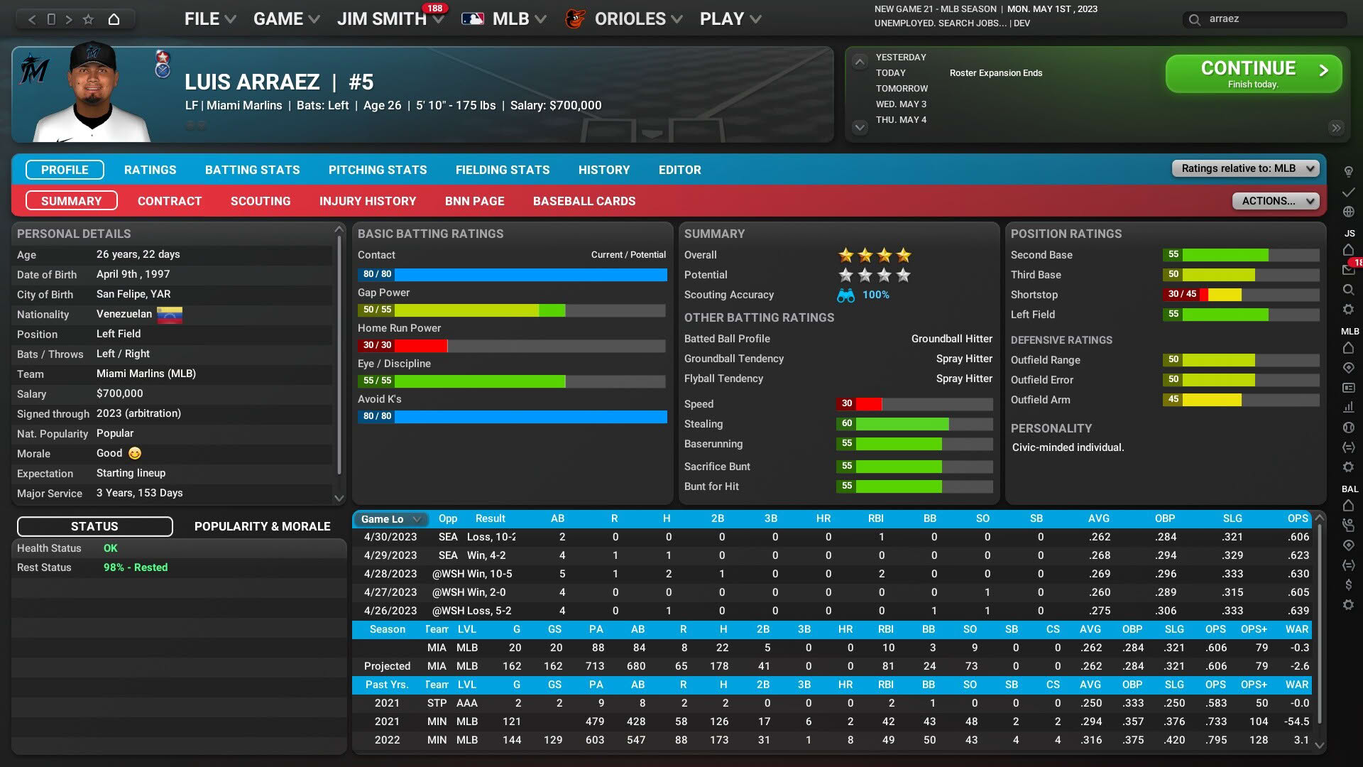 Screenshot for Out of the Park Baseball 24