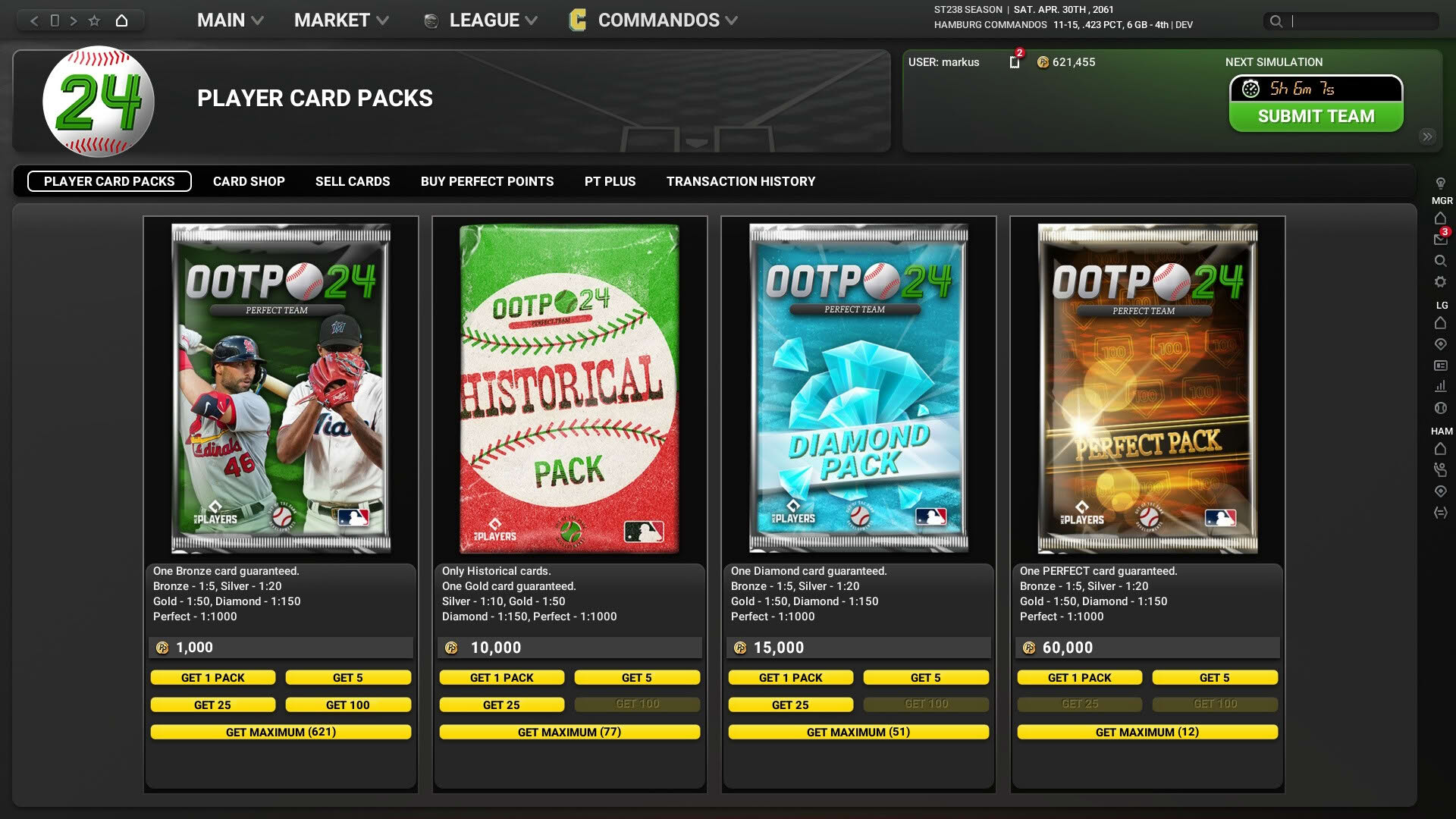 Screenshot for Out of the Park Baseball 24