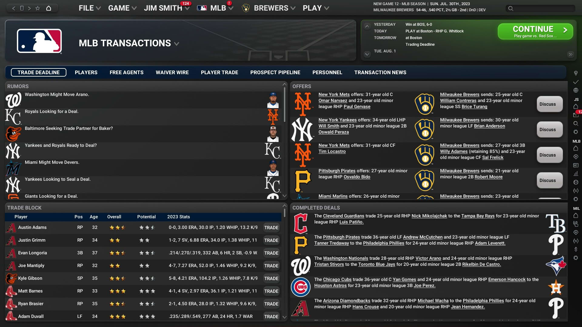 Screenshot for Out of the Park Baseball 24