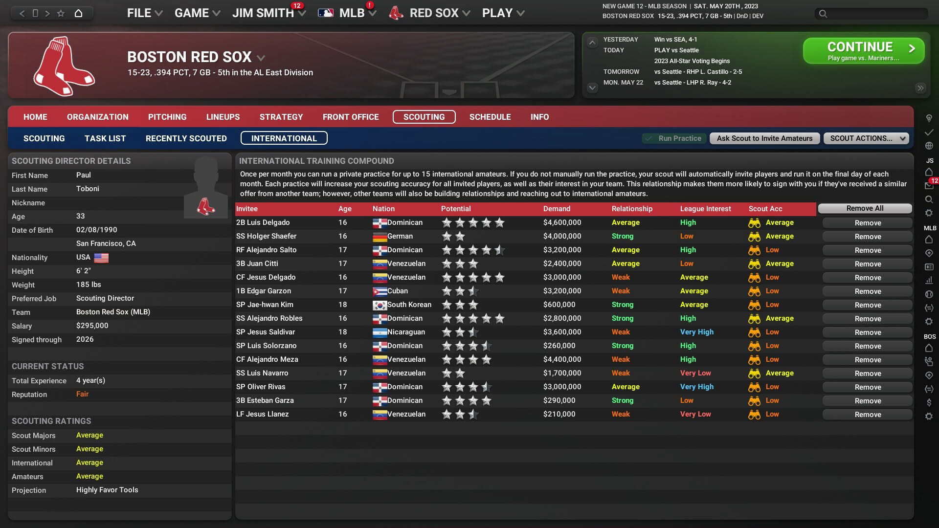 Screenshot for Out of the Park Baseball 24