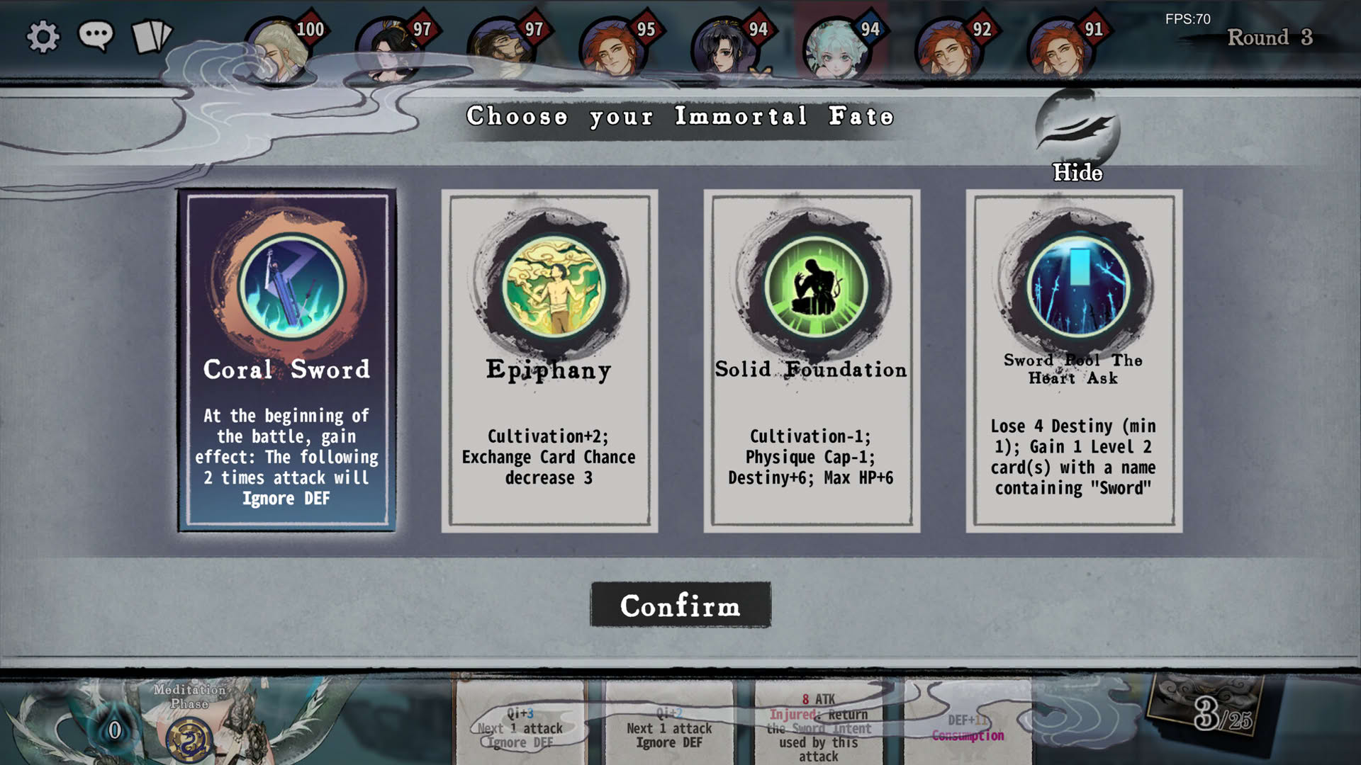 Screenshot for Yi Xian: The Cultivation Card Game