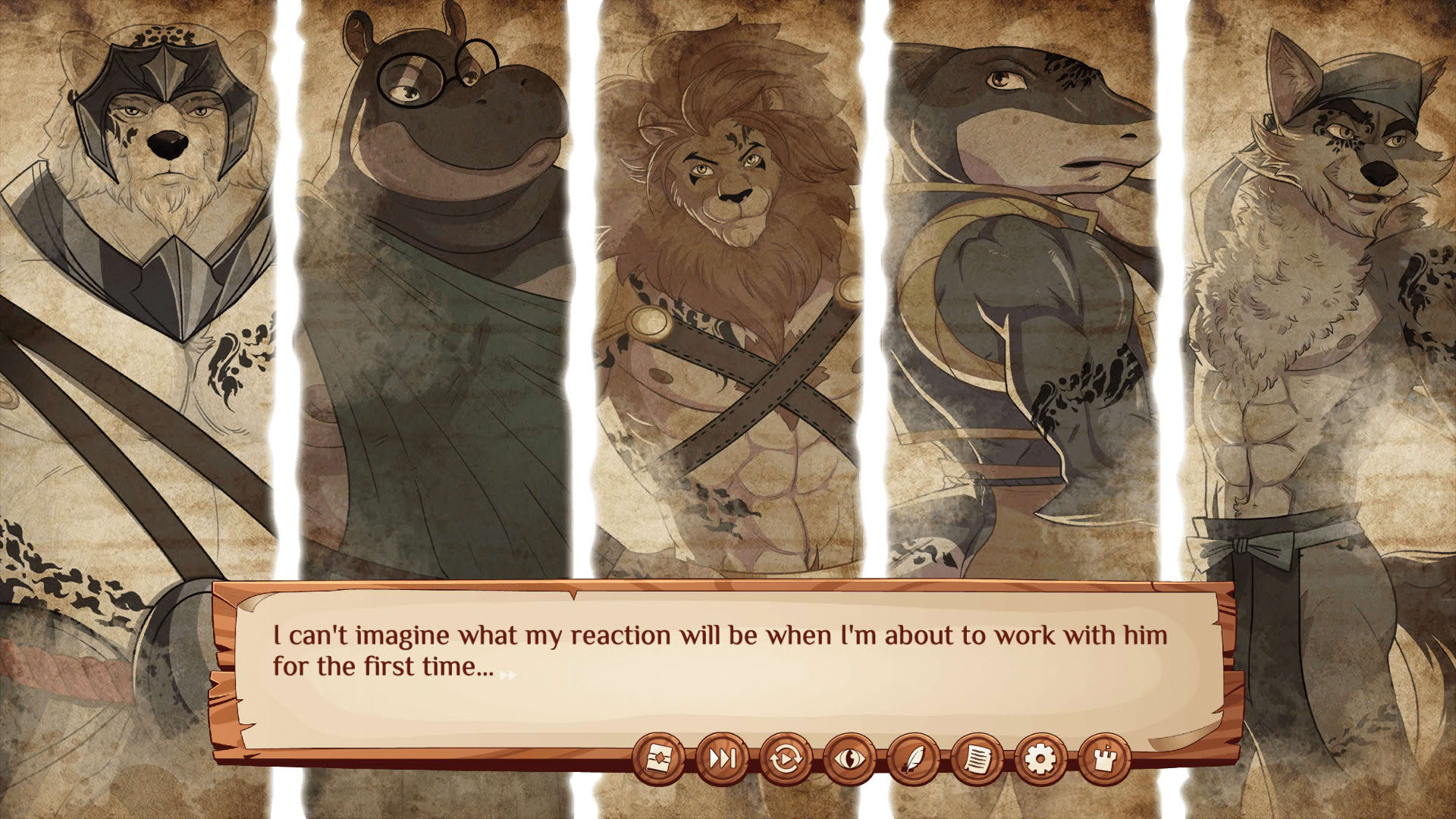 Screenshot for Burrow of the Fallen Bear: A Gay Furry Visual Novel