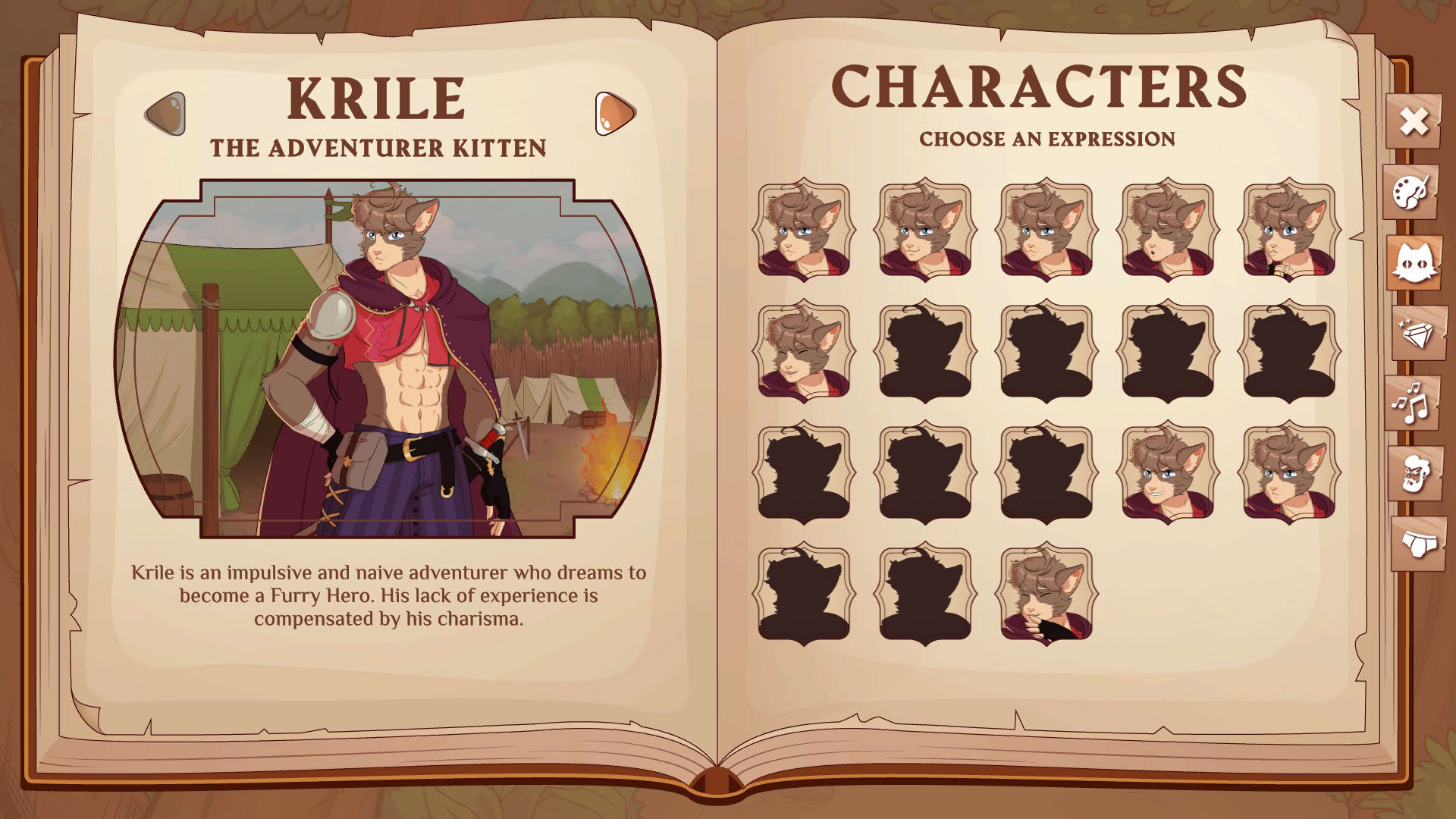 Screenshot for Burrow of the Fallen Bear: A Gay Furry Visual Novel