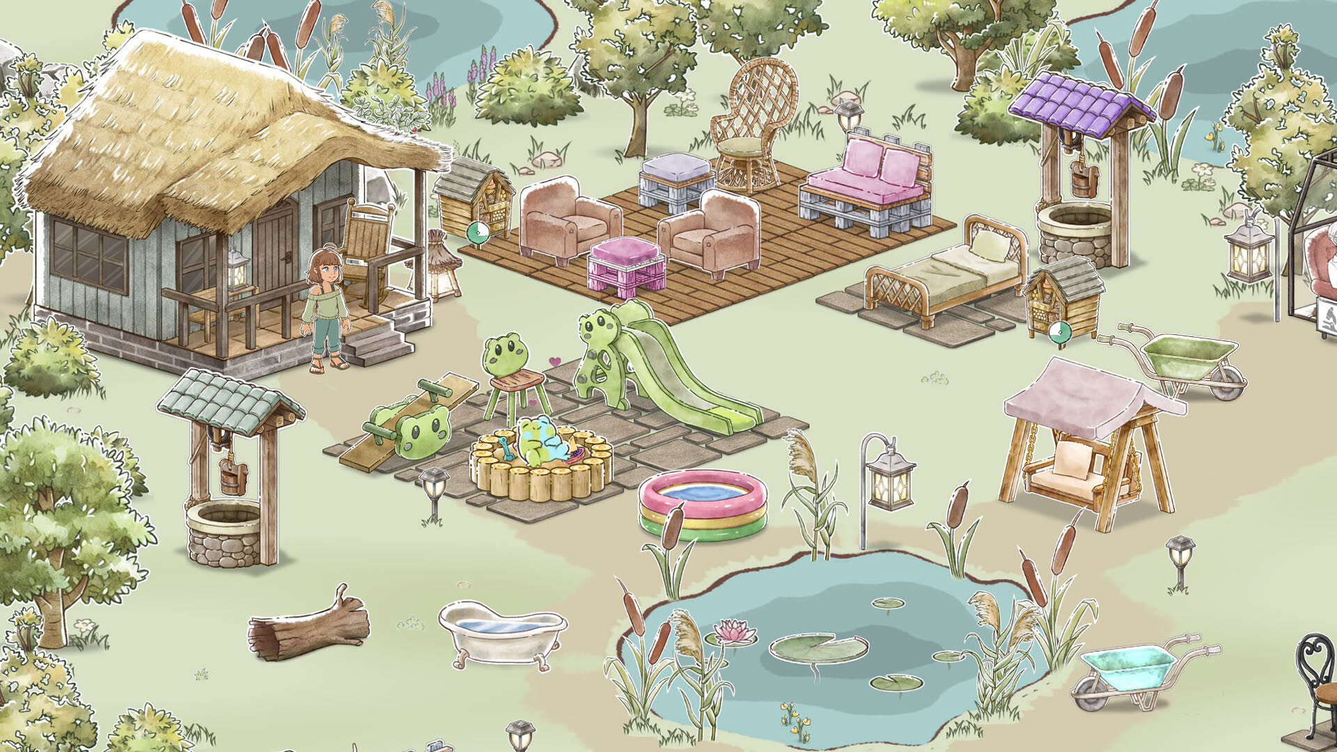 Screenshot for Kamaeru: A Frog Refuge