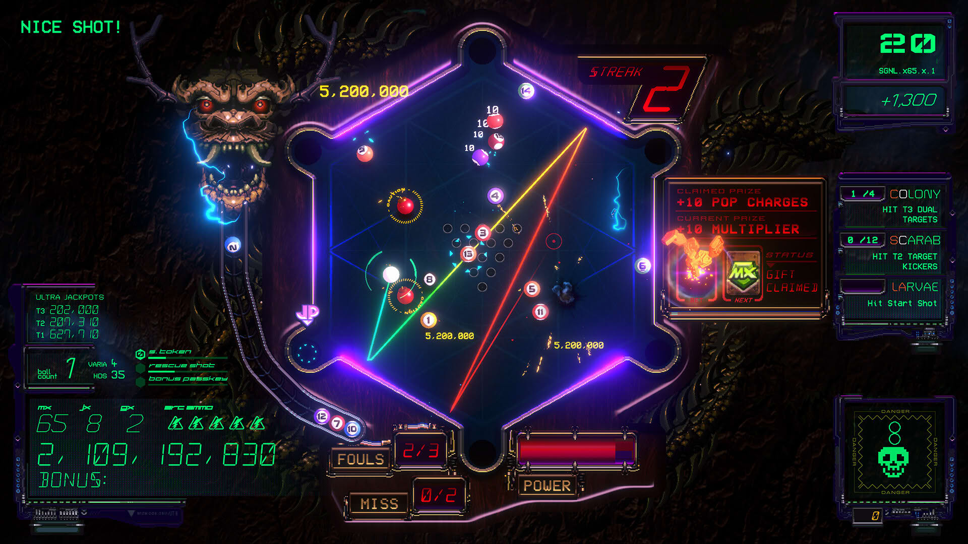 Screenshot for Xenotilt: Hostile Pinball Action