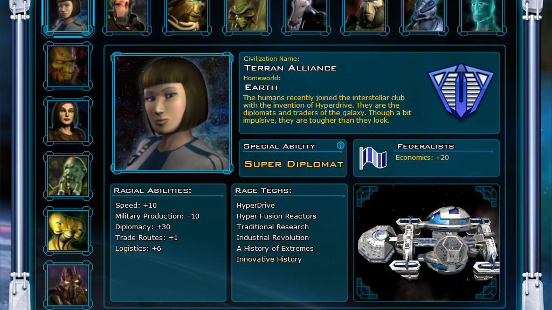 Screenshot for Galactic Civilizations II: Dread Lords