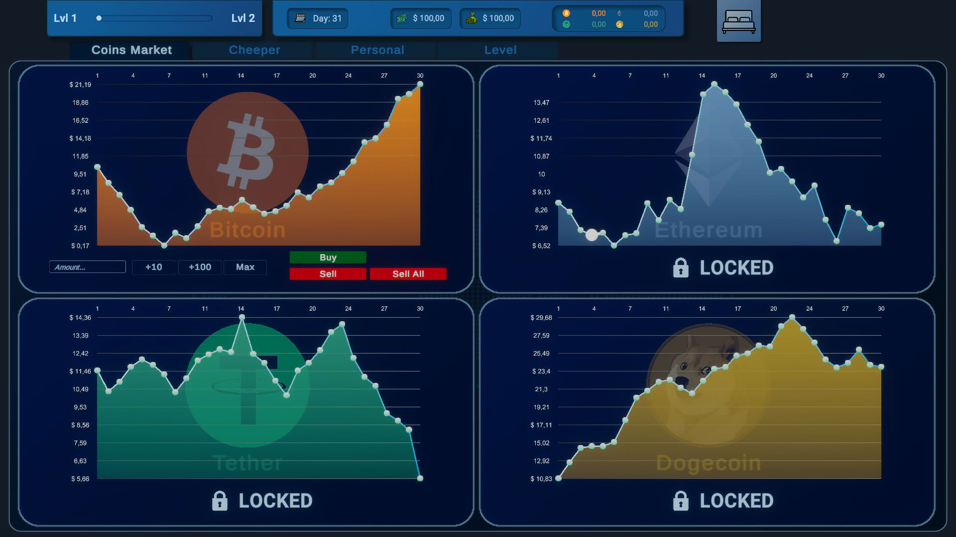 Screenshot for Coin Trader Simulator