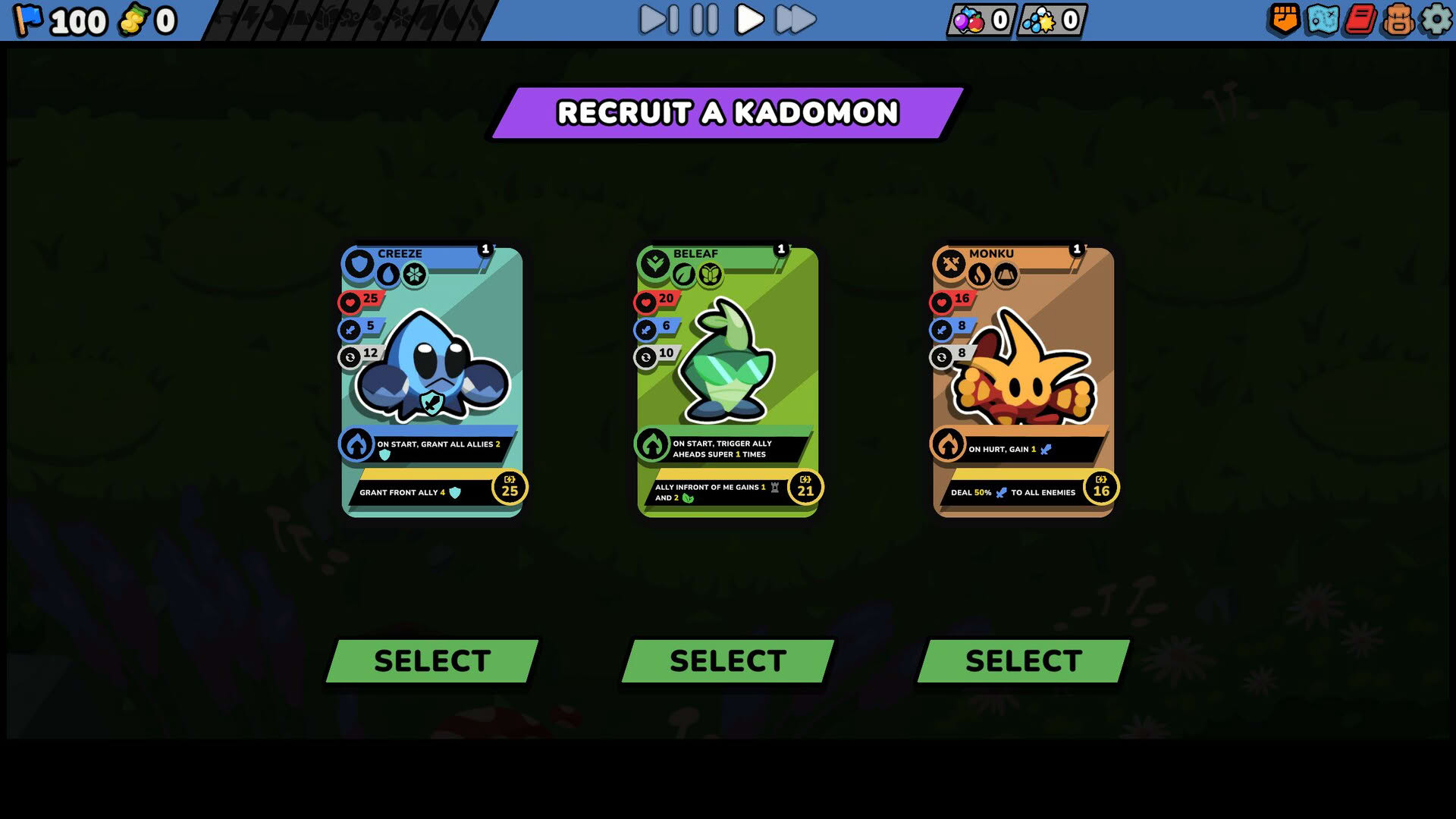 Screenshot for Kadomon: Hyper Auto Battlers