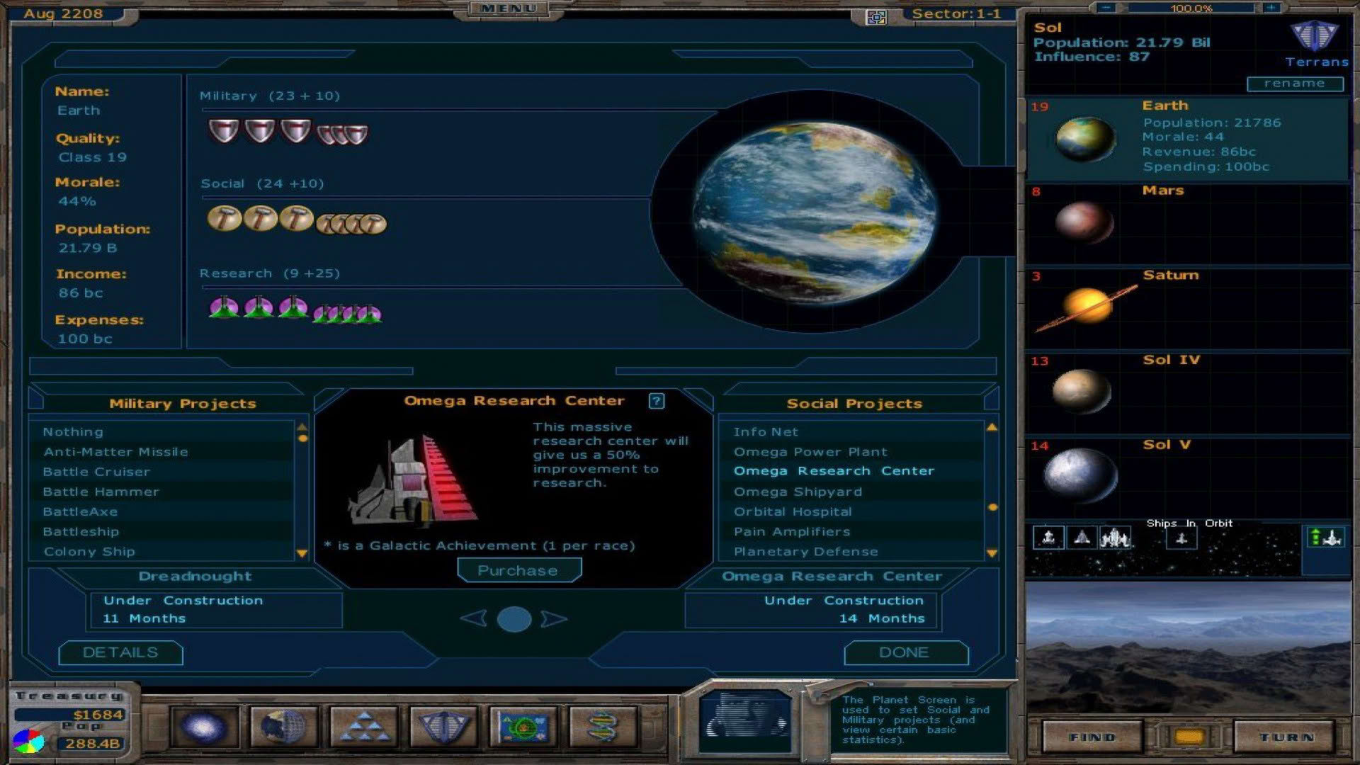 Screenshot for Galactic Civilizations