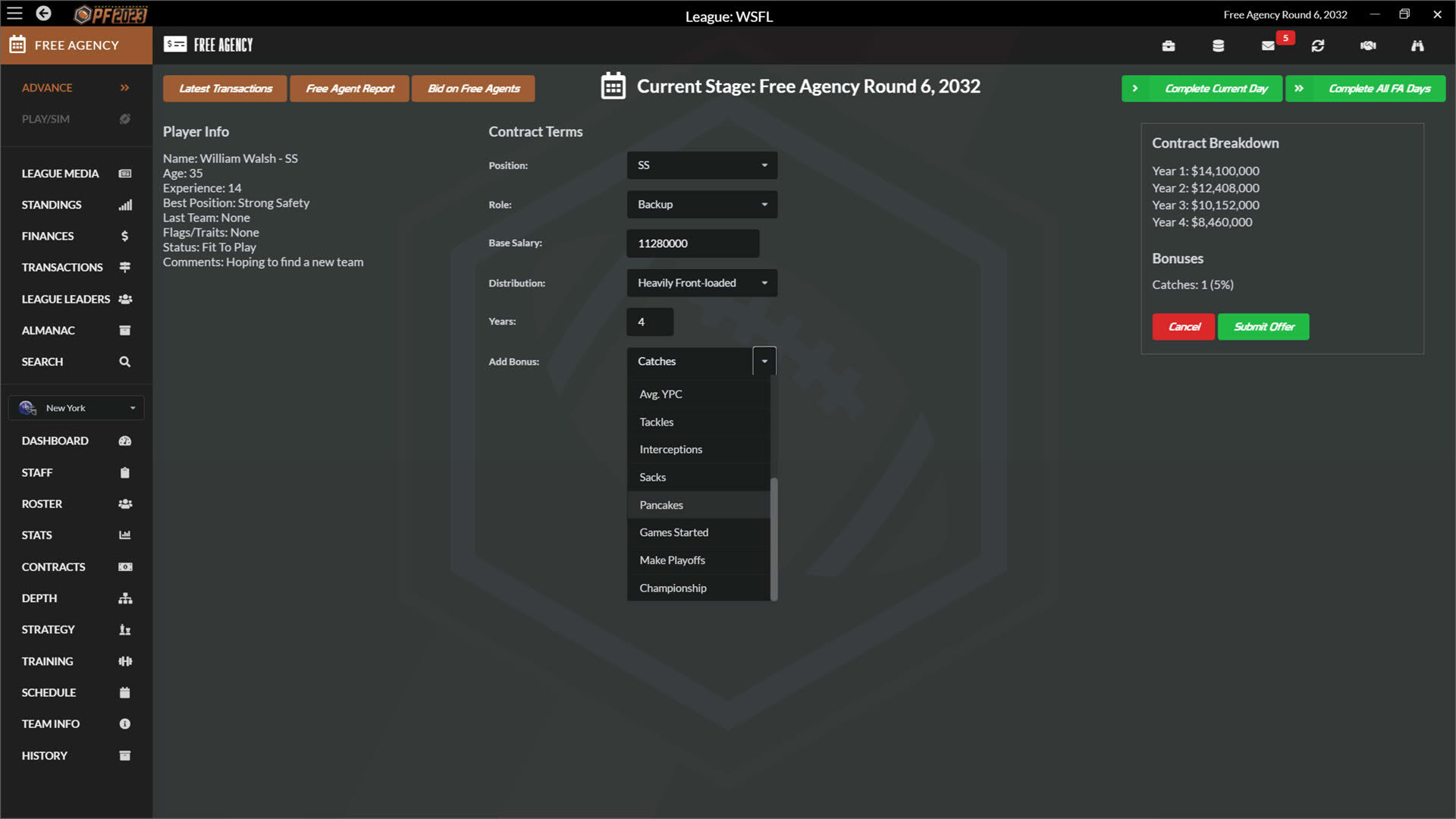 Screenshot for Draft Day Sports: Pro Football 2023
