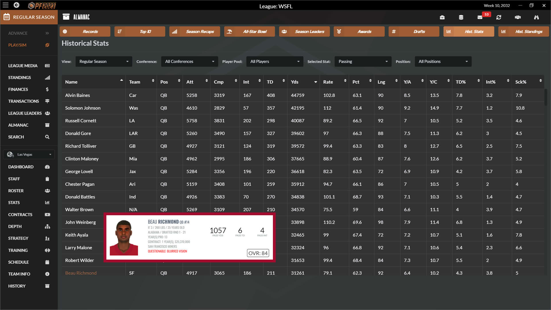Screenshot for Draft Day Sports: Pro Football 2023