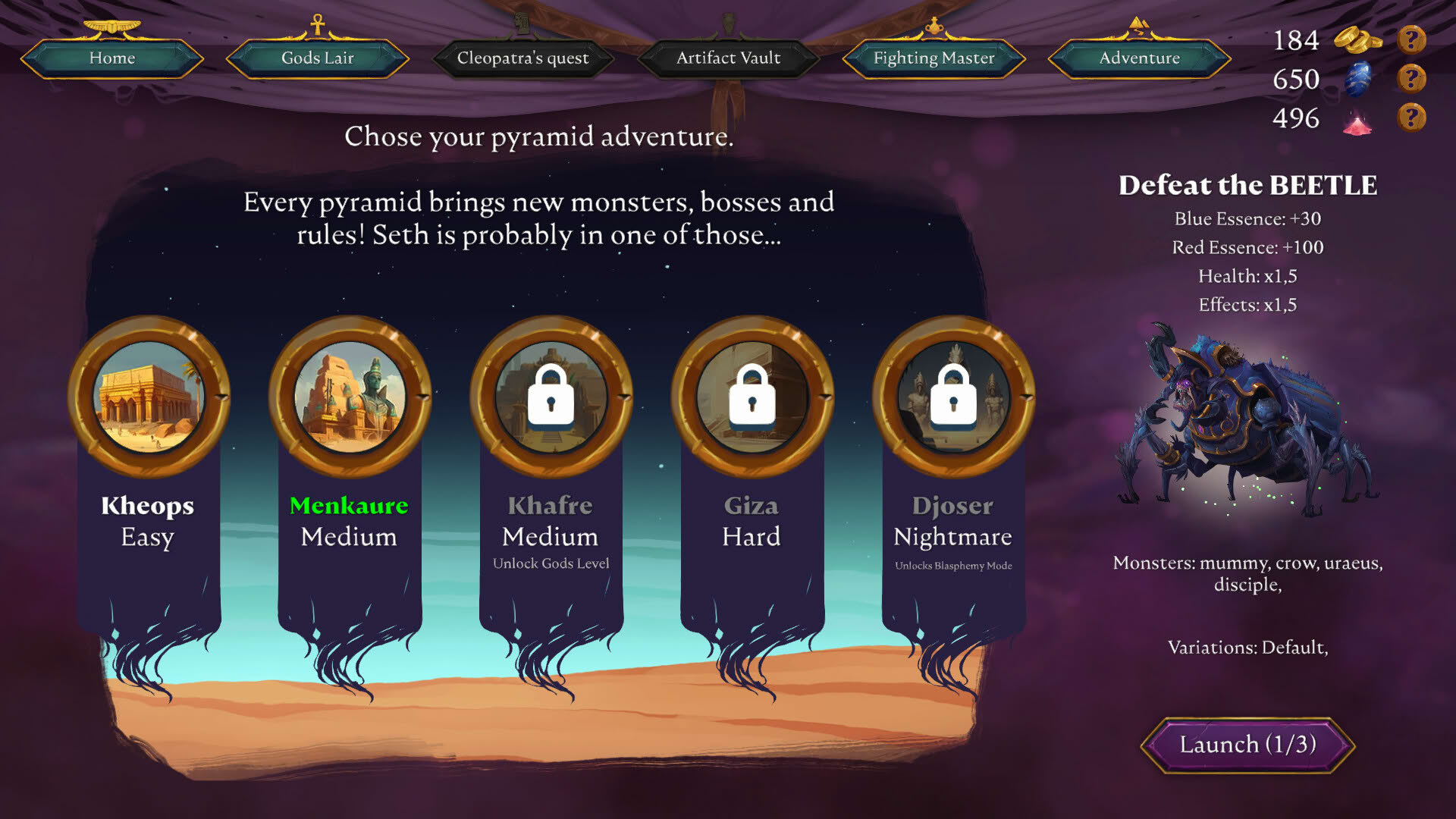 Screenshot for Creeping Deck: Pharaoh's Curse