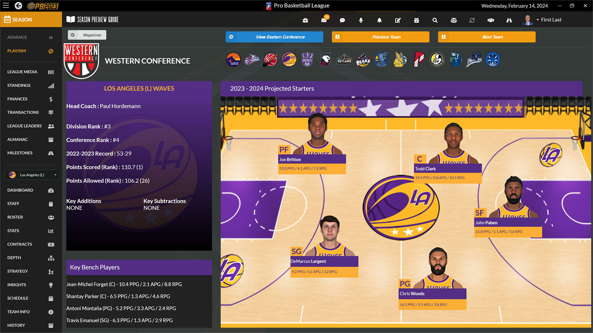 Screenshot for Draft Day Sports: Pro Basketball 2023