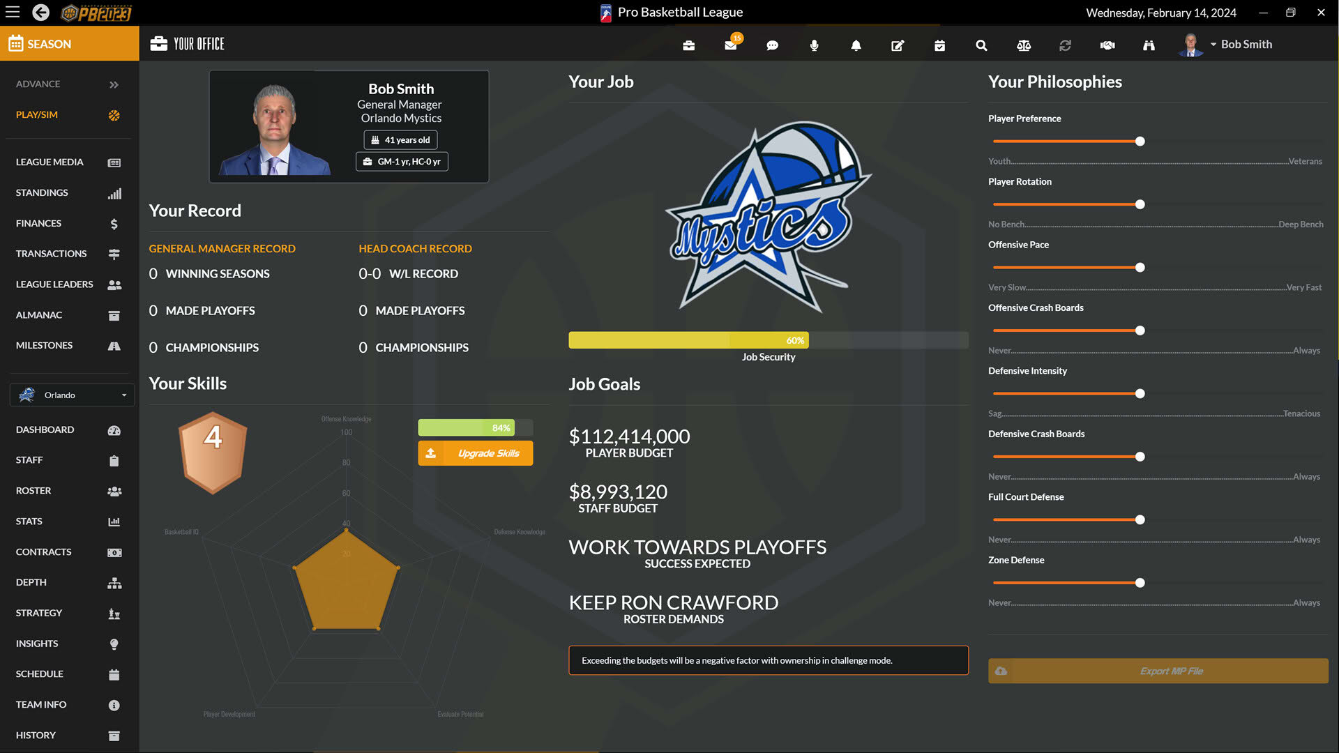 Screenshot for Draft Day Sports: Pro Basketball 2023